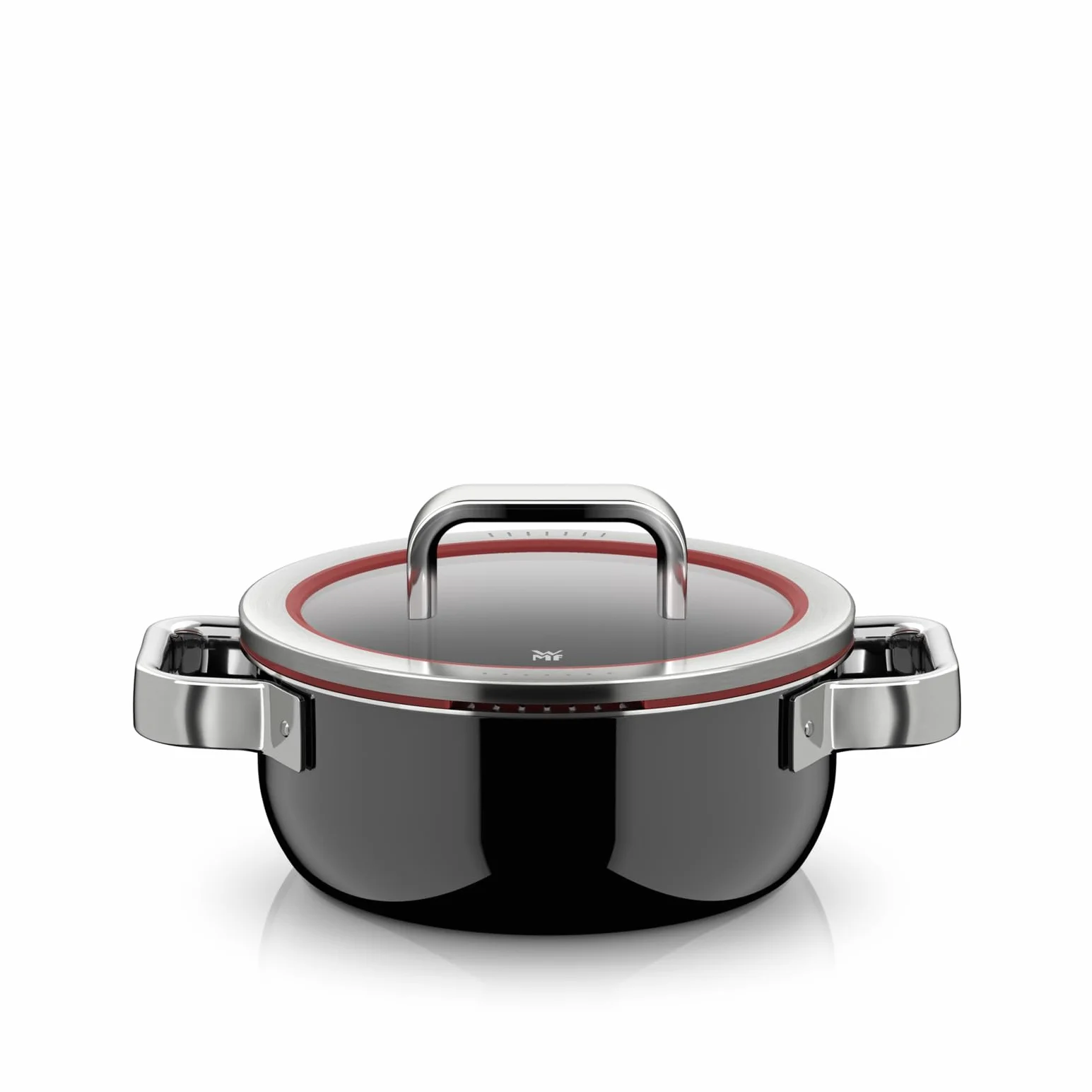 WMF Fusiontec Function Pro, garnek do pieczenia z pokrywką, 20 cm, odporny na zarysowania materiał, garnek do gotowania indukcyjny, nadaje się do wszystkich rodzajów kuchenek, Made in Germany, czarny