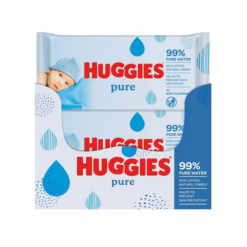 Huggies Baby Wet Pure Extra Care Chusteczki - 72 x 10 pudełek