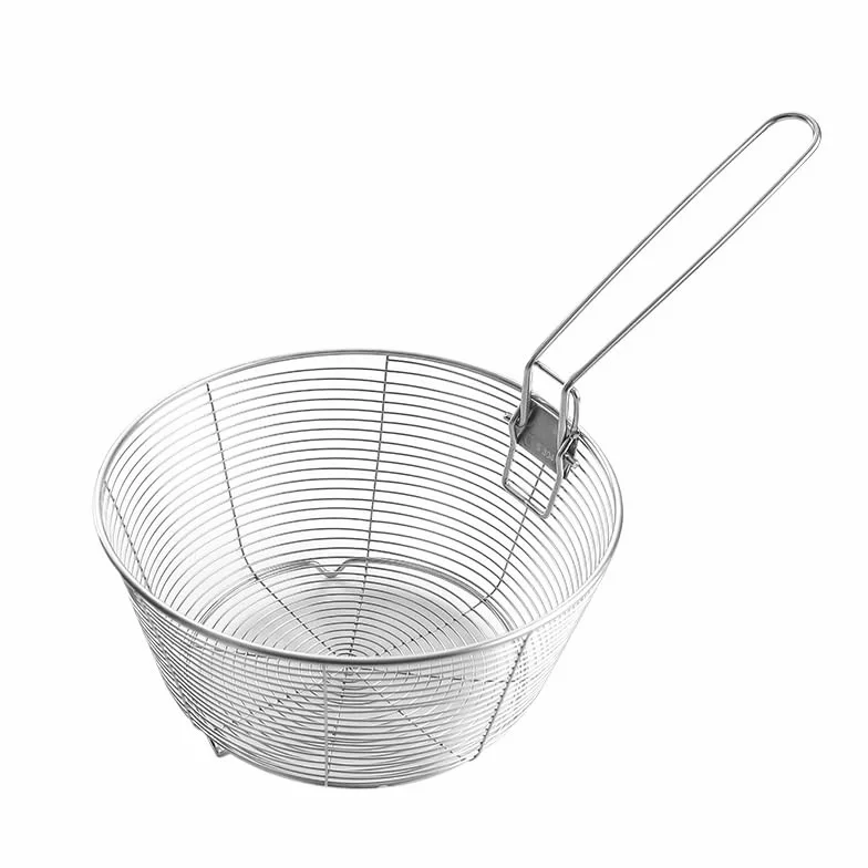 Filtr do Smażenia Koszyk do smażenia ze stali nierdzewnej składany sitko do gotowania makaronu Wkład na Parze(25cm)
