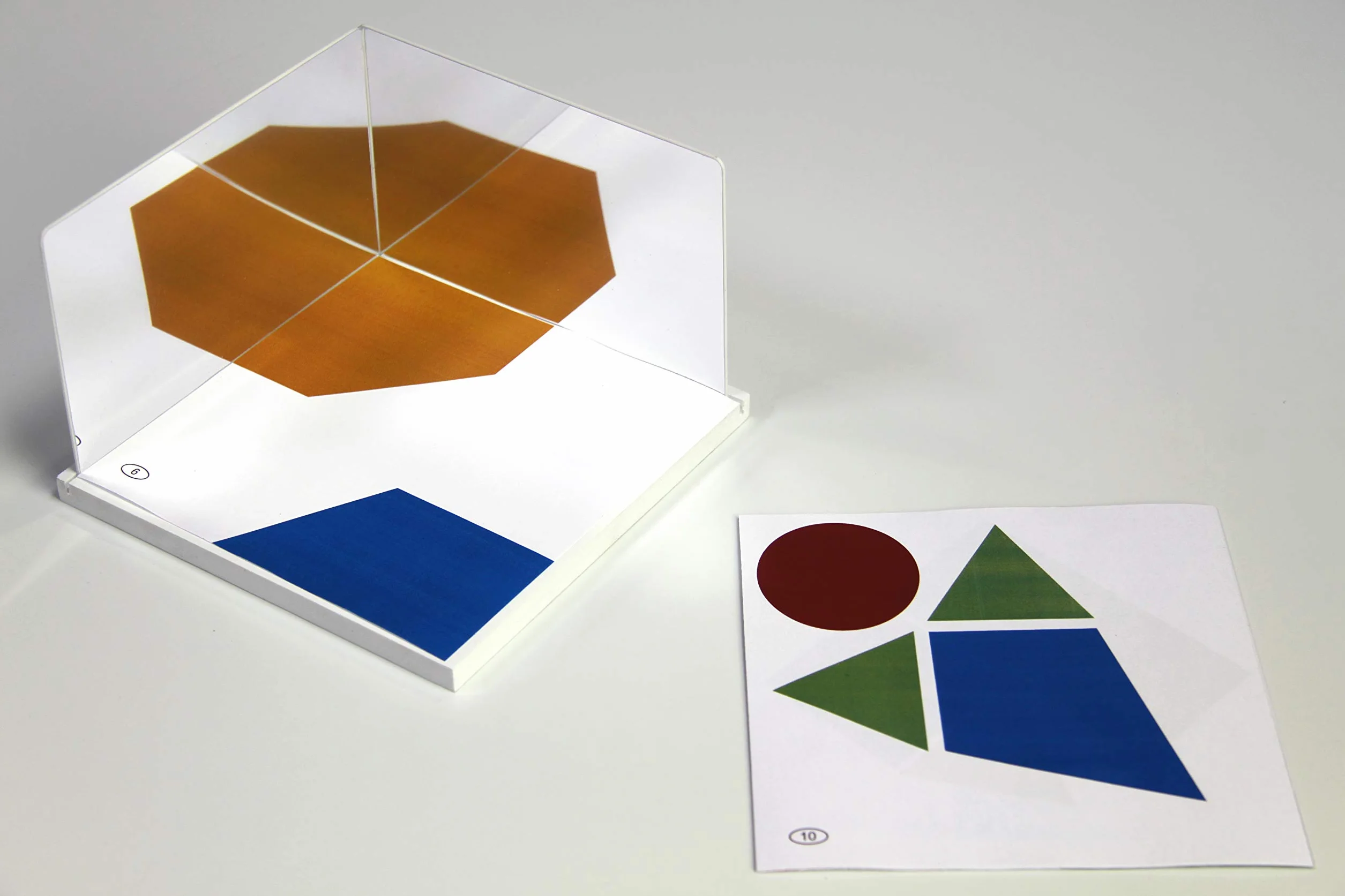 WISSNER active learning Zestaw 2 lusterek 150 x 100 x 1, 5 mm ze stojakiem 16 x 16 cm i kartkami