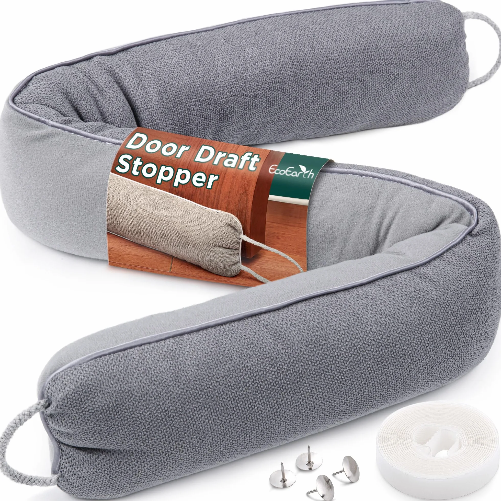 EcoEarth - Door Draft Stopper - 36.6" / 0.9m - Weighted Under Door Seal for Bug Protection - Premium Door Gap Filler