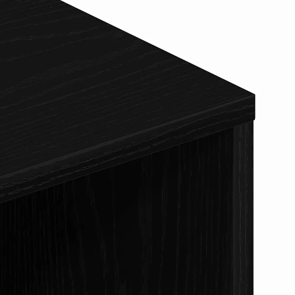 vidaXL Szafka RTV Czarny Dąb 100x40x40 cm Drewno klejone