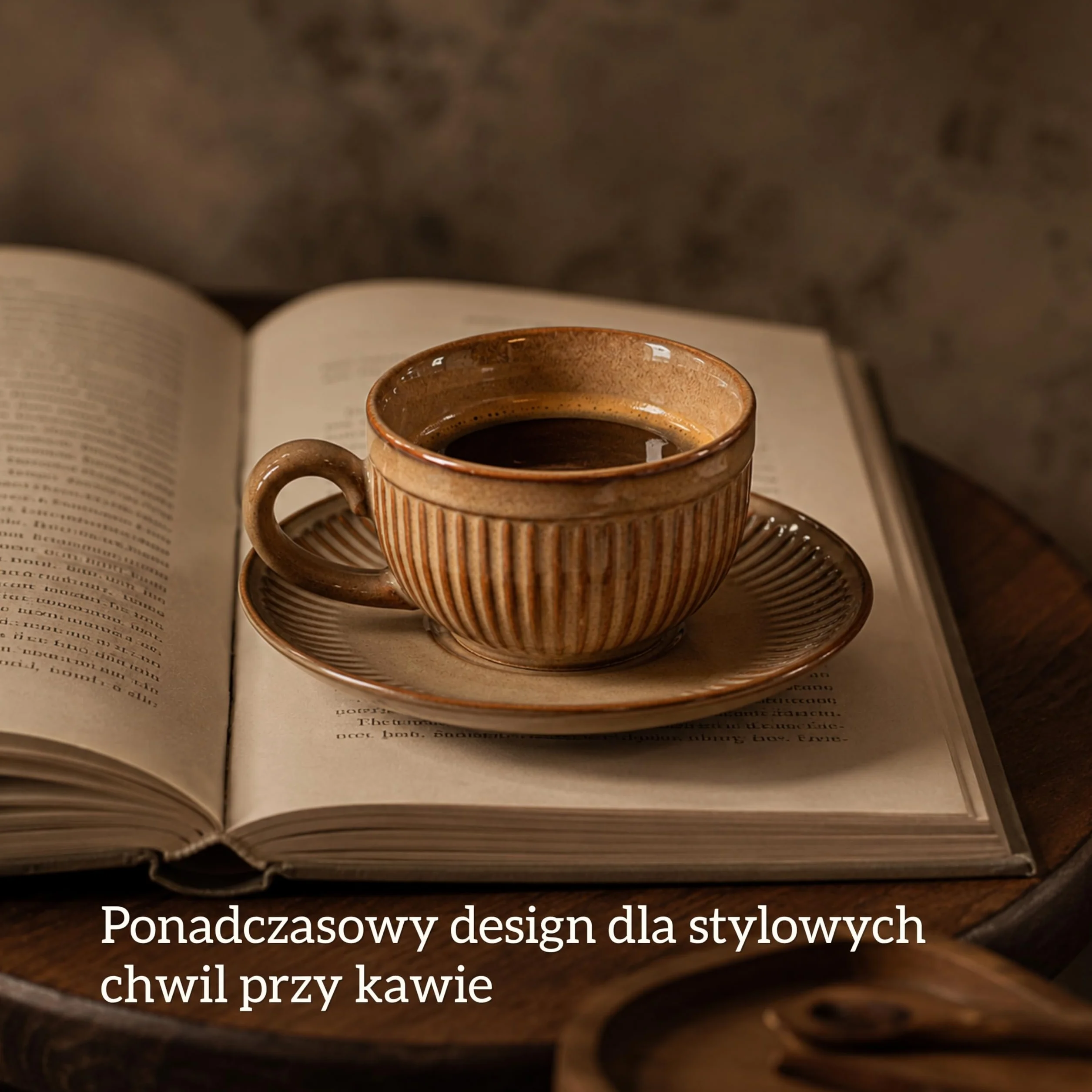 Zestaw 6 filiżanek do espresso ze spodkami 90 ml – zestaw filiżanek do espresso – filiżanki do kawy z kamionką – grube ścianki z uchwytem – ręcznie wykonane filiżanki do kawy barista