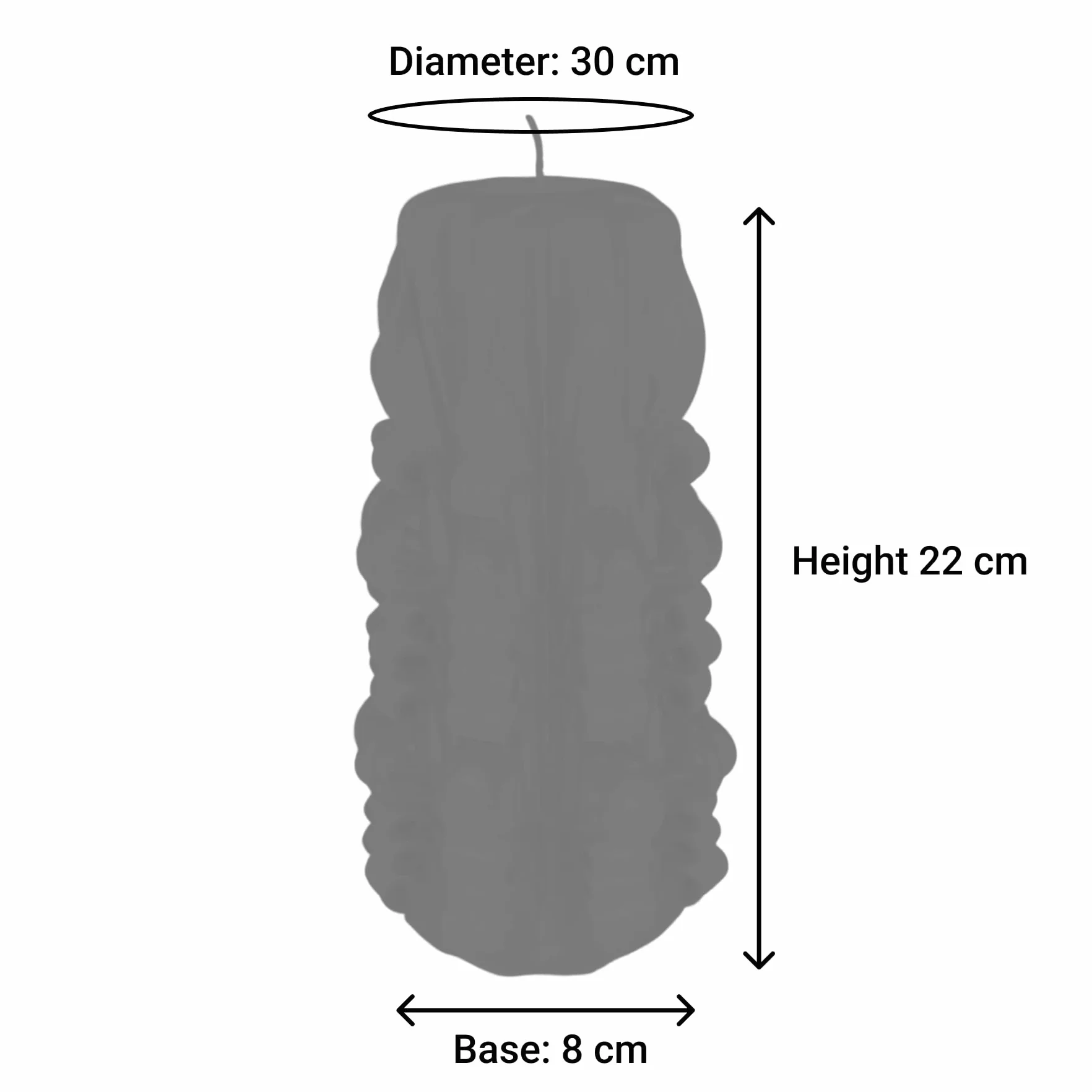 Ręcznie robiona świeca designerska, bezzapachowa dekoracyjna świeca 120 x 220 mm, 126-godzinna świeca cylindryczna, bezdymne bawełniane knoty, idealna dekoracja domu i wszechstronny prezent