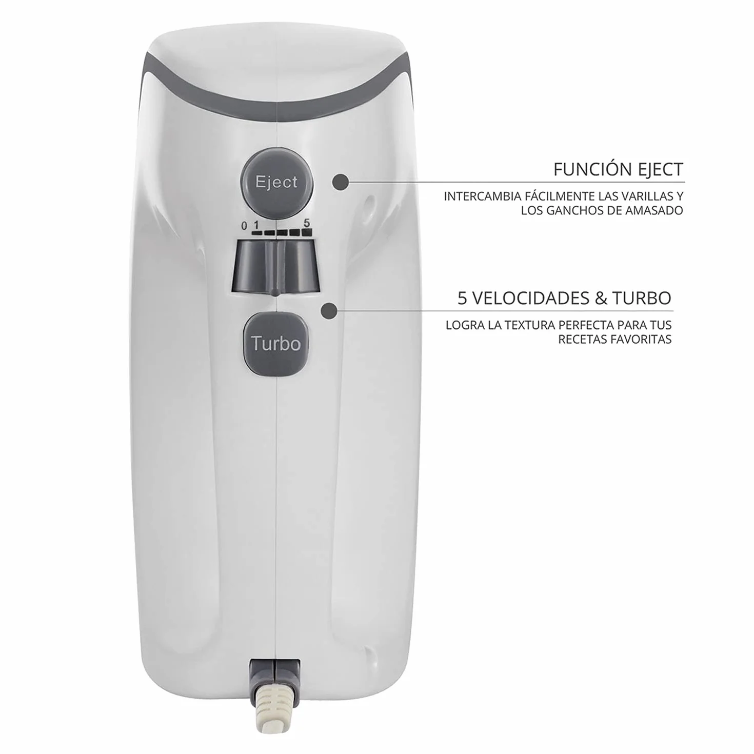TM Electron TMPBA114 mikser do ciasta, 450 W, z miską ze stali nierdzewnej 2,5 l, hakiem do zagniatania, trzepaczką i przezroczystą pokrywą chroniącą przed rozpryskiwaniem