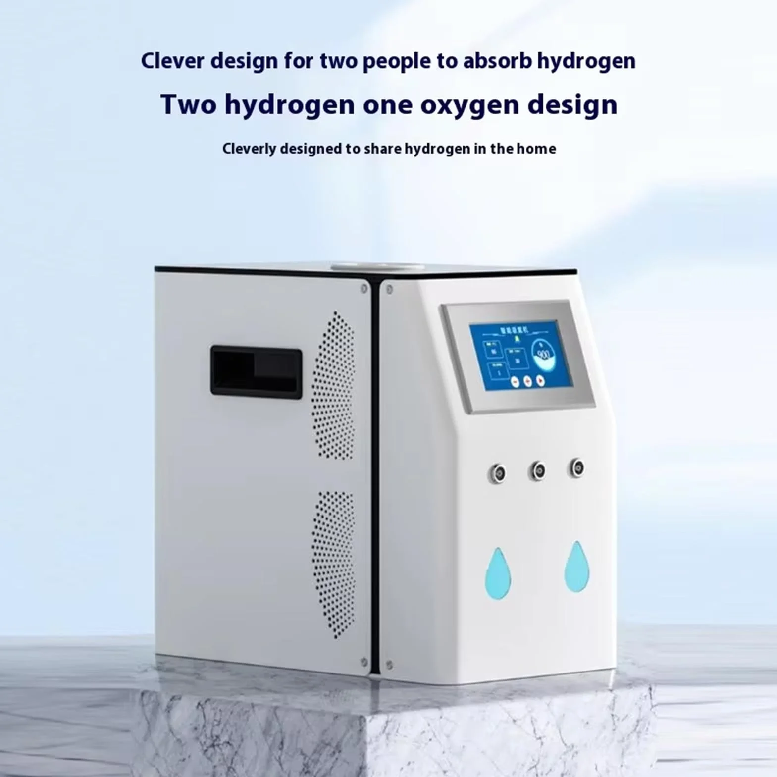 3-portowy inhalator wodoru, generator wodoru o wysokiej czystości 99,99%, technologia SPE/PEM, żywotność 6 godzin.