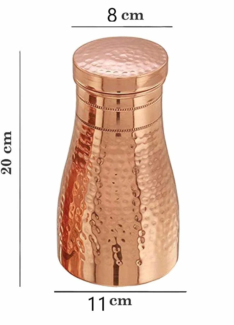 Designerska butelka na wodę z kubkiem i pokrywką, kuta powierzchnia, 950 ml, dzbanek, szklanka do sypialni, karafka na stolik nocny