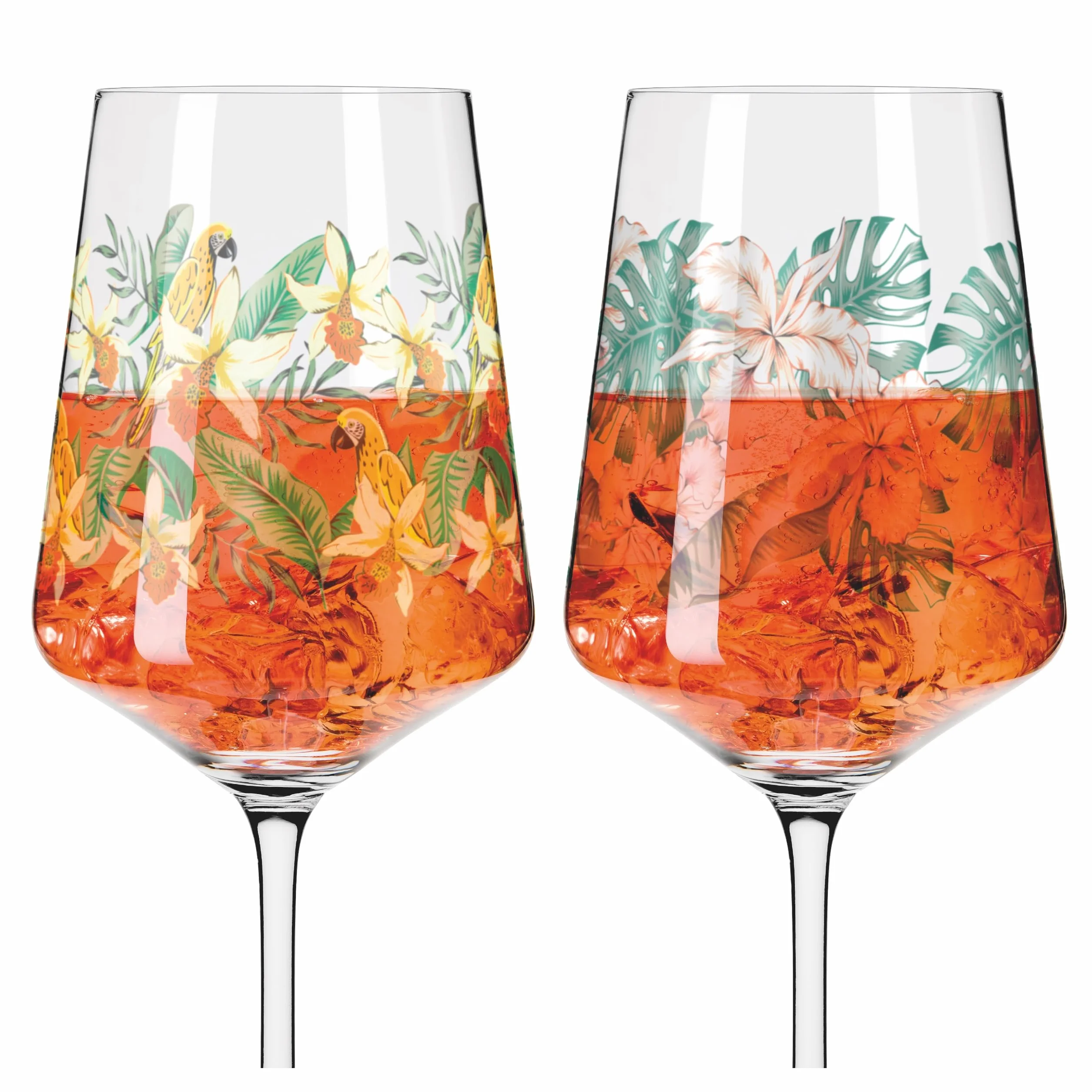 RITZENHOFF 6221001 zestaw 2 słoików na aperitif, 500 ml, seria Sommerrausch, styl kwiatowy, wielokolorowe - Made in Germany