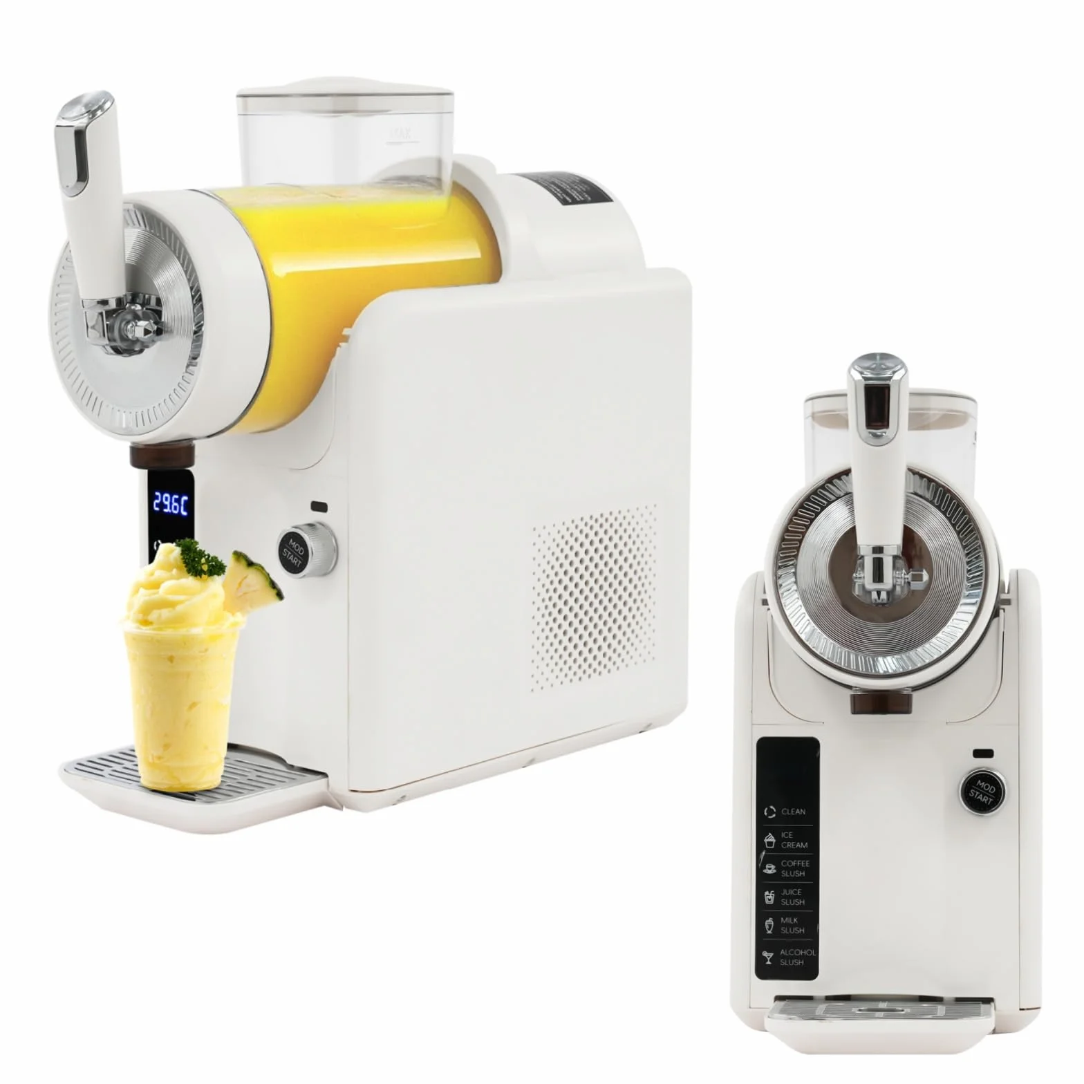 W pełni automatyczna maszyna do slushie 2 l – Slushie Maker z wieloma programami do smoothie, frappé, koktajli mlecznych i mrożonych napojów – samoczyszcząca, rozdrabniacz do lodu, do domu, kuchni