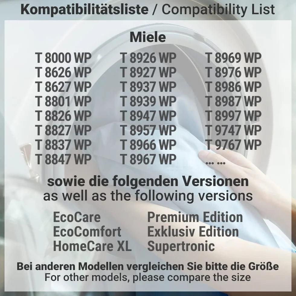 Siegvoll Filtr osuszacza kompatybilny z Miele 6057930 + filtr wymiennika ciepła 9688381/9688380 | Filtr piankowy Filtr gąbkowy | Filtr kłaczków do suszarki bębnowej suszarki z pompą ciepła