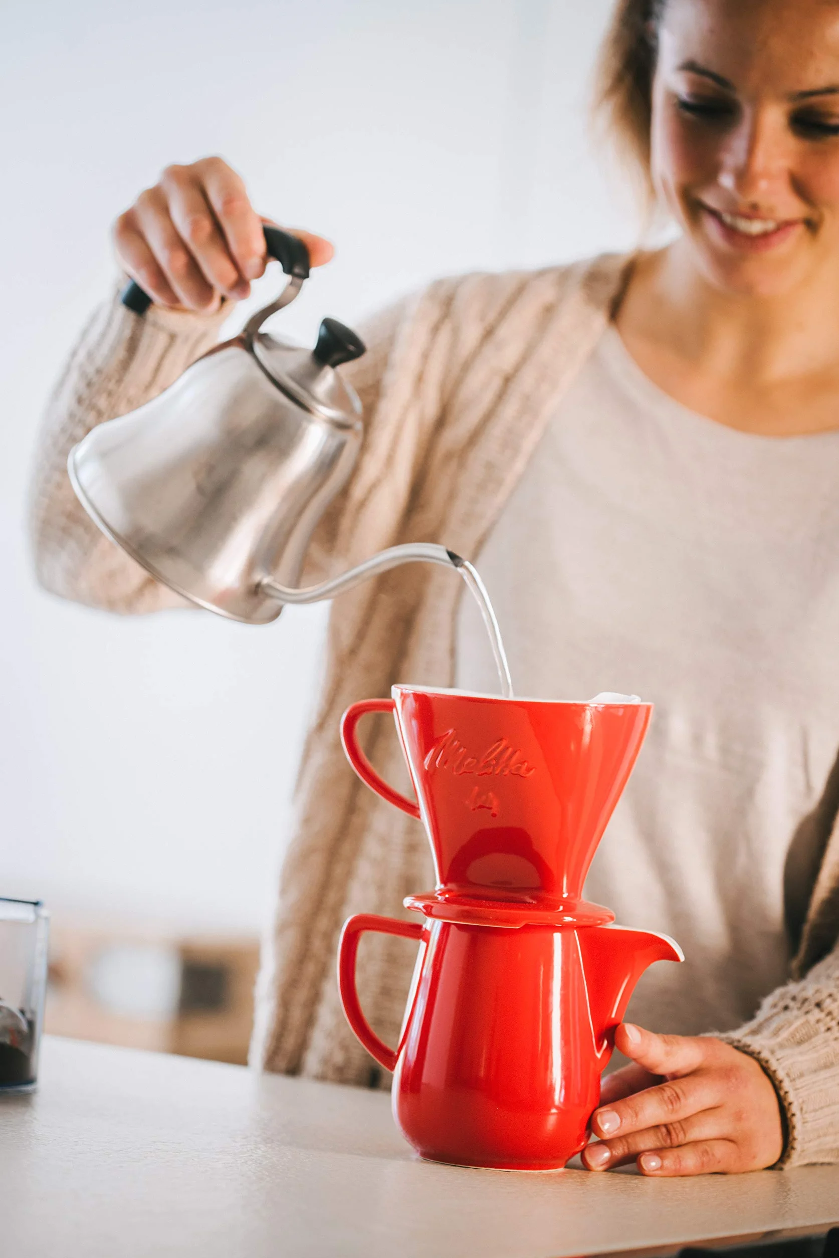 Melitta torebki filtracyjne 1 x 4/80 Gourmet Intense naturalny brąz, 4 sztuki w opakowaniu (4 x 1 sztuka)