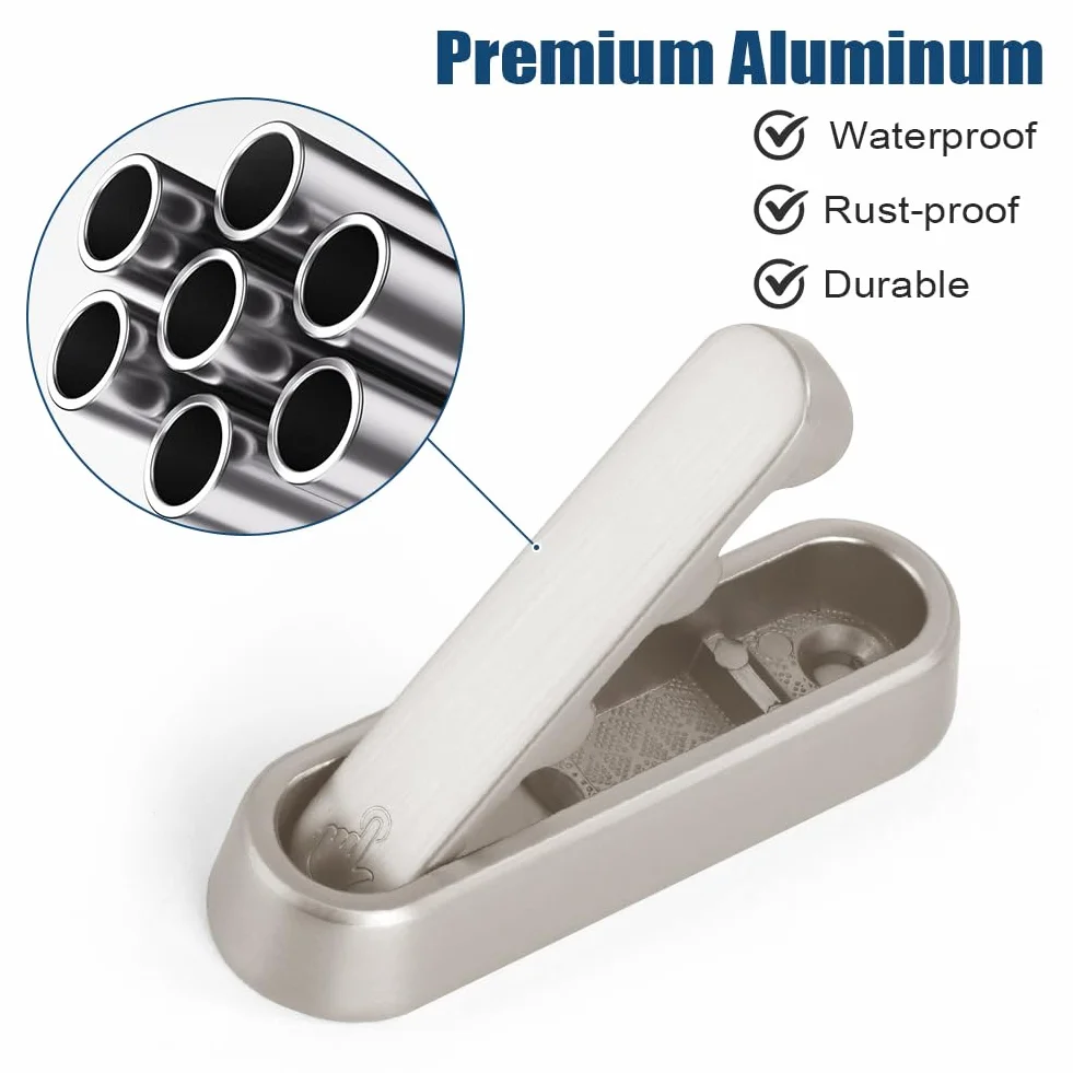 Flintronic 2 sztuki składane aluminiowe wieszaki na ubrania, haczyki na płaszcz