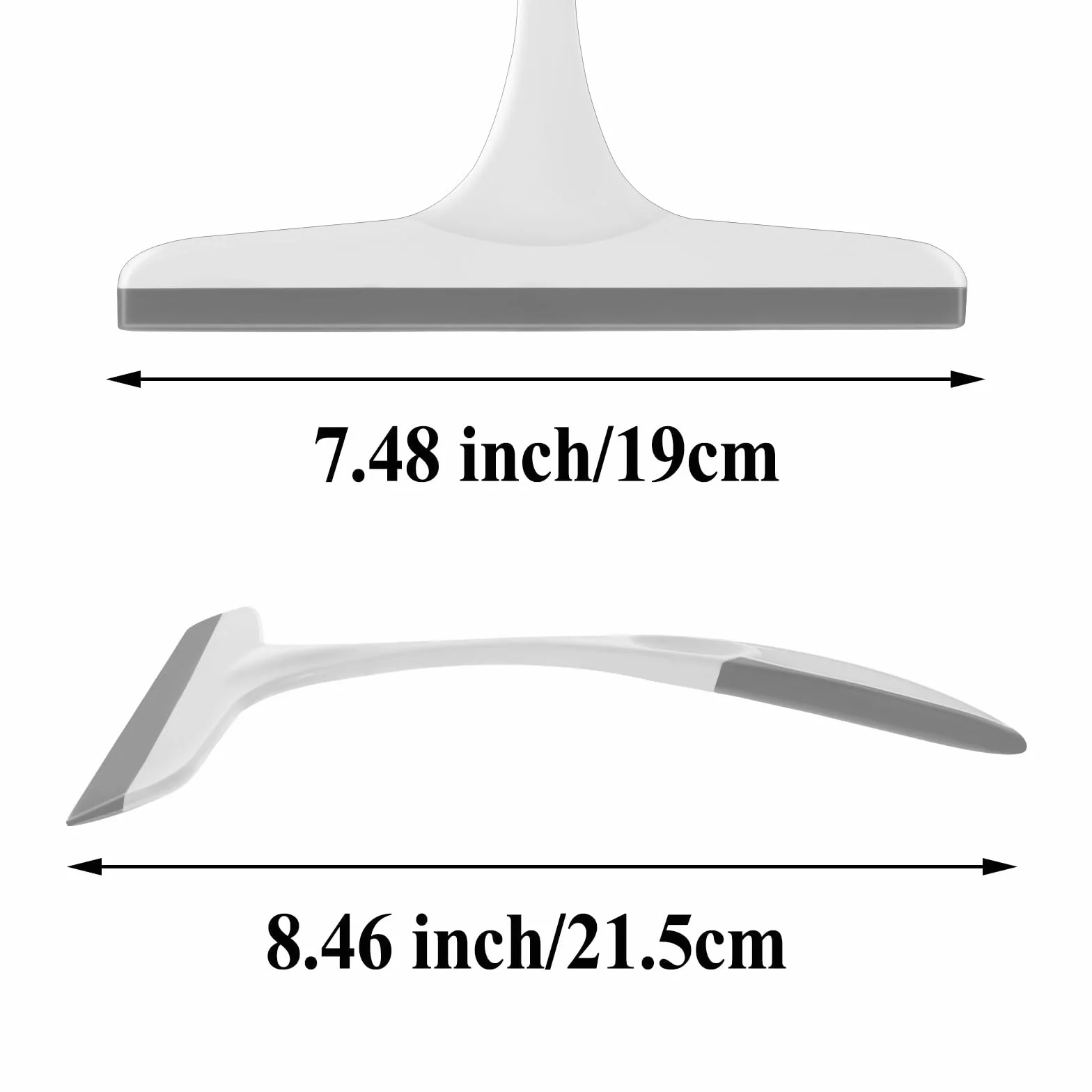 YUXIANLB Ściągaczka prysznicowa do szklanych drzwi, 25 cm, uniwersalna rakla do okien łazienkowych z haczykiem, do drzwi prysznicowych, ścian z płytek, pryszniców, szyb samochodowych i luster (szara)