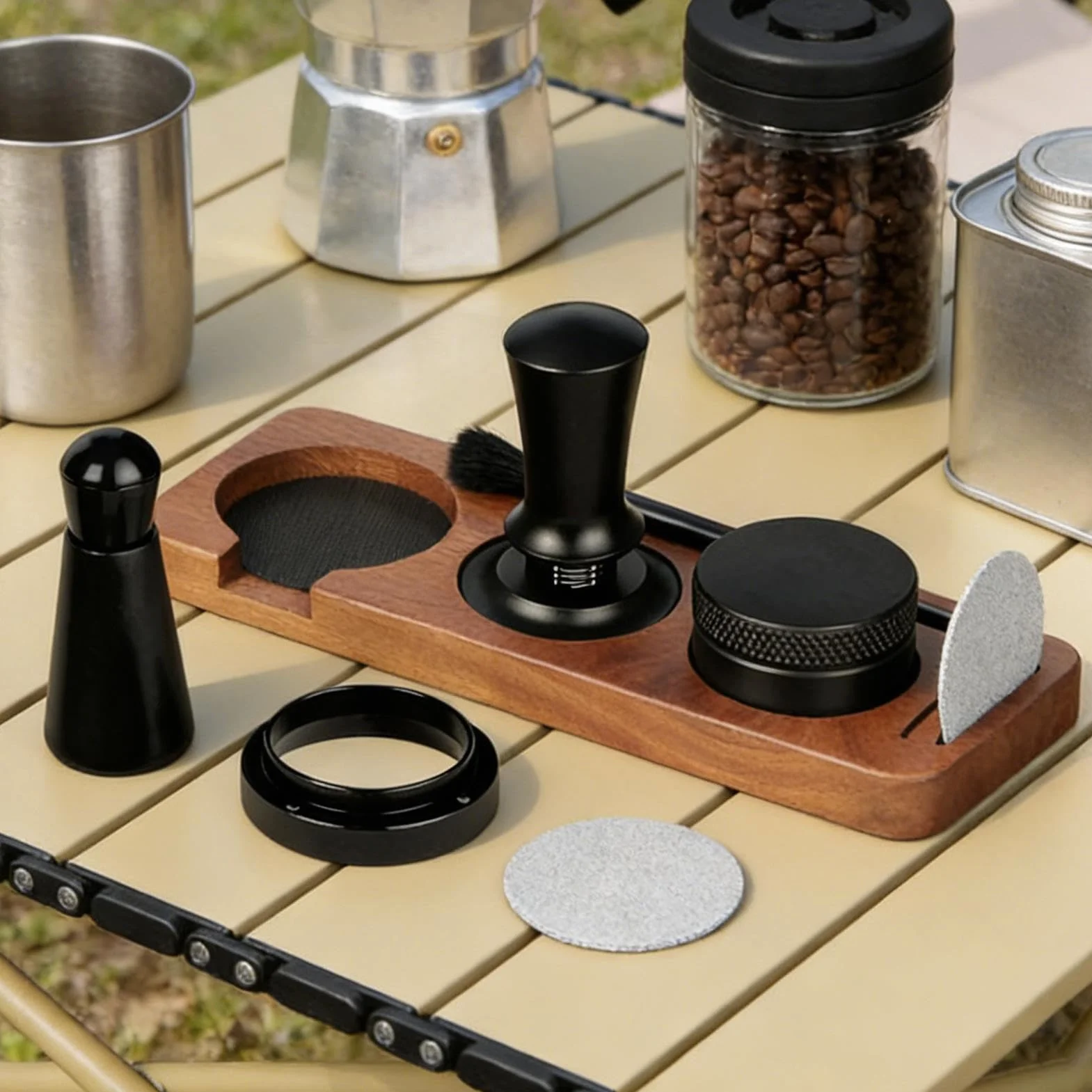 Ręczne ubijaki do espresso 58mm narzędzia do ubijania i prasowania mielonej | Tamper do ekspresu ciśnieniowego Do użytku na blacie, do zastosowań komercyjnych, w podróży, do domu, w kawiarni,