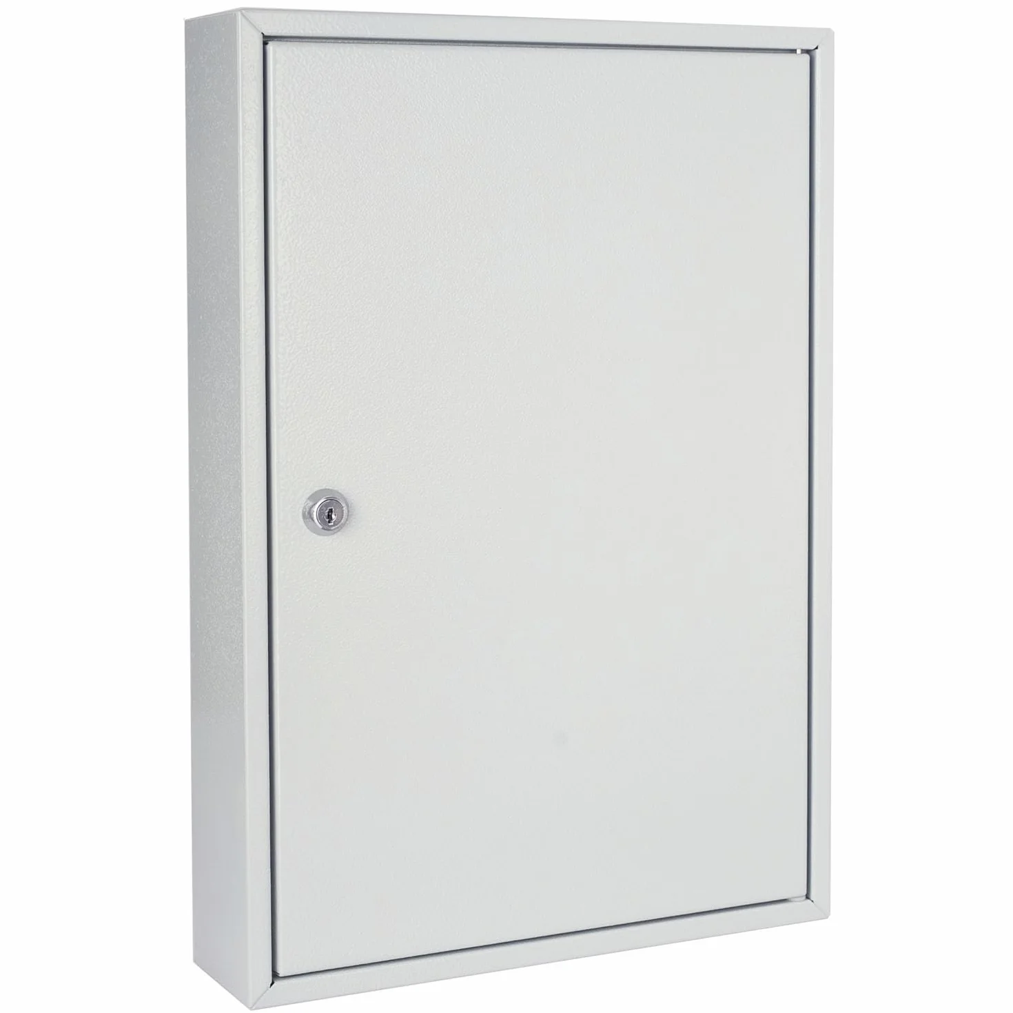 HMF 13564-07 szafka na klucze, 64 haczyki, regulowane listwy z haczykami, 45,0 x 30,0 x 8,0 cm, jasnoszara
