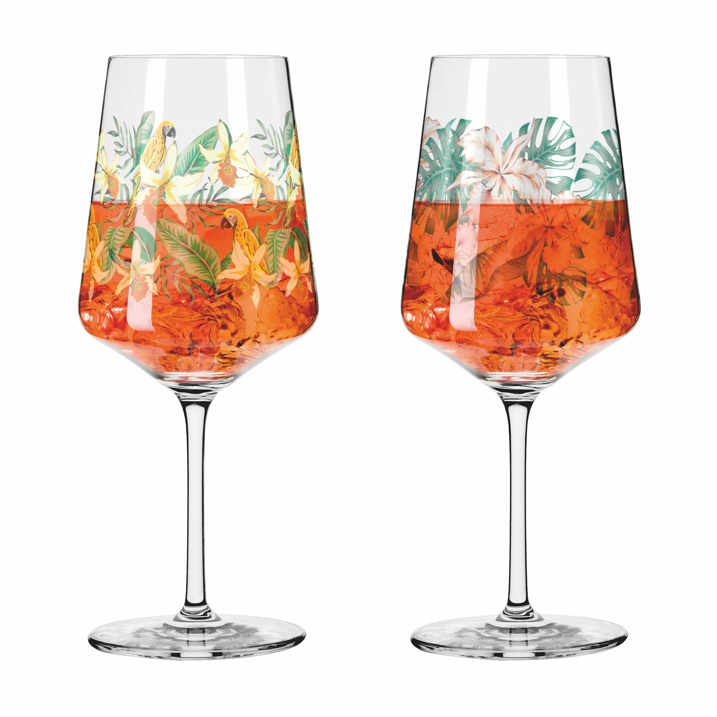 RITZENHOFF 6221001 zestaw 2 słoików na aperitif, 500 ml, seria Sommerrausch, styl kwiatowy, wielokolorowe - Made in Germany