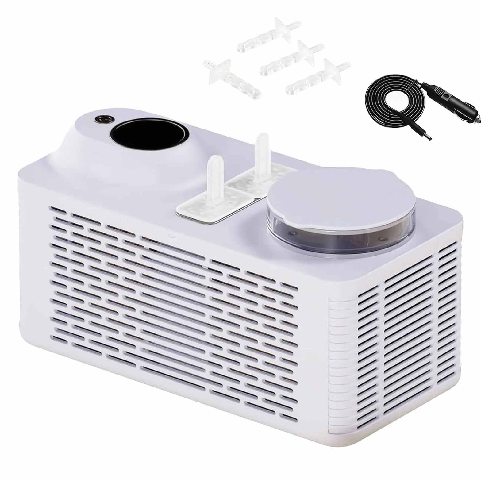 Przenośna mini maszyna do robienia lodów, 150 W domowej roboty maszyna do lodów z 4 patyczkami, przygotowuje 2 lody w 30 minut, szybko zamrażająca konstrukcja, do domu, biura (Purple)