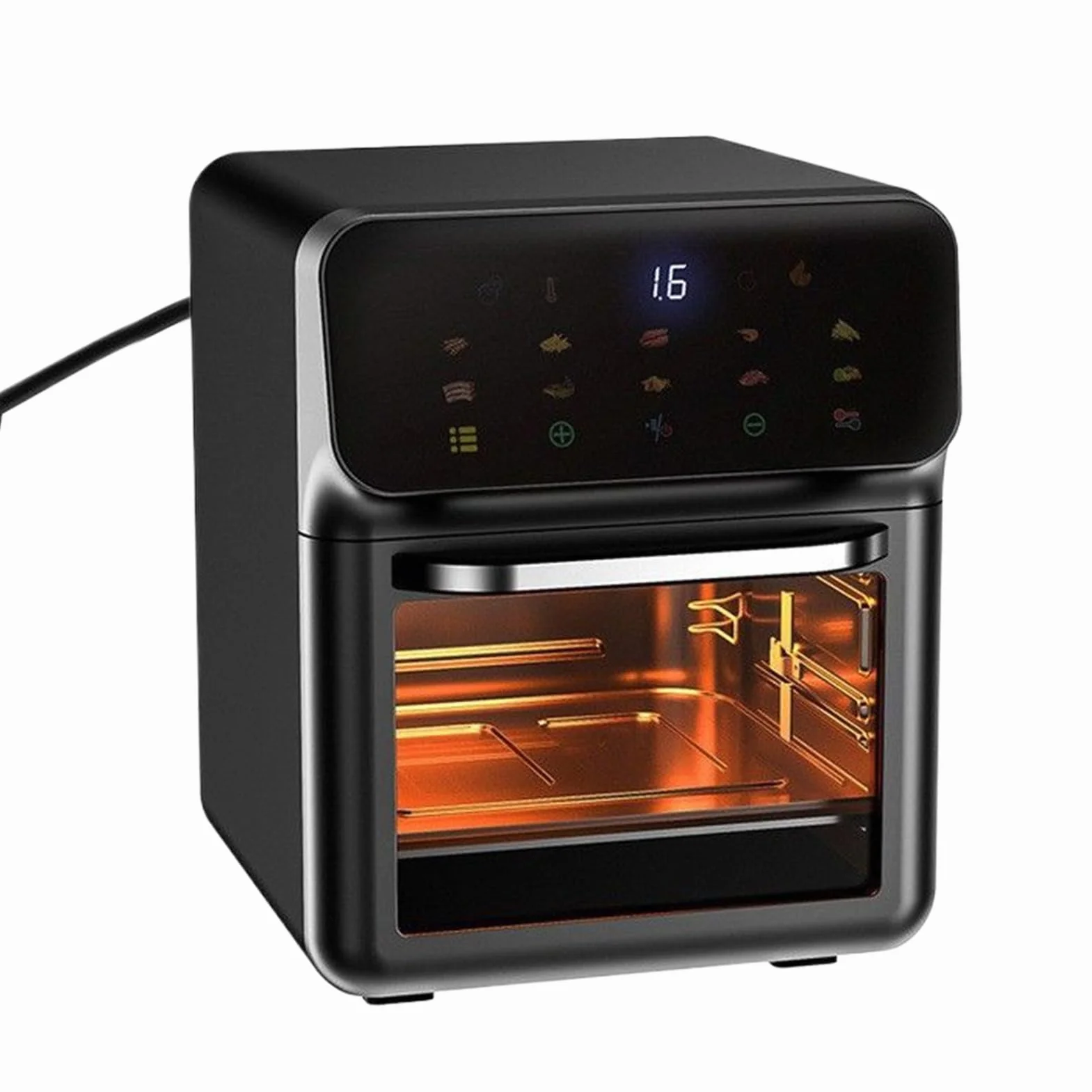 Frytkownica Powietrzna Piekarnik Tosterowy Rodzinny rozmiar, 2 ruszty, | Airfryer Tosterowy Piekarnik Do Blatu Dehydrator Pizza Kurczak Frytki Akademik Dom Stół Jadalny Dom