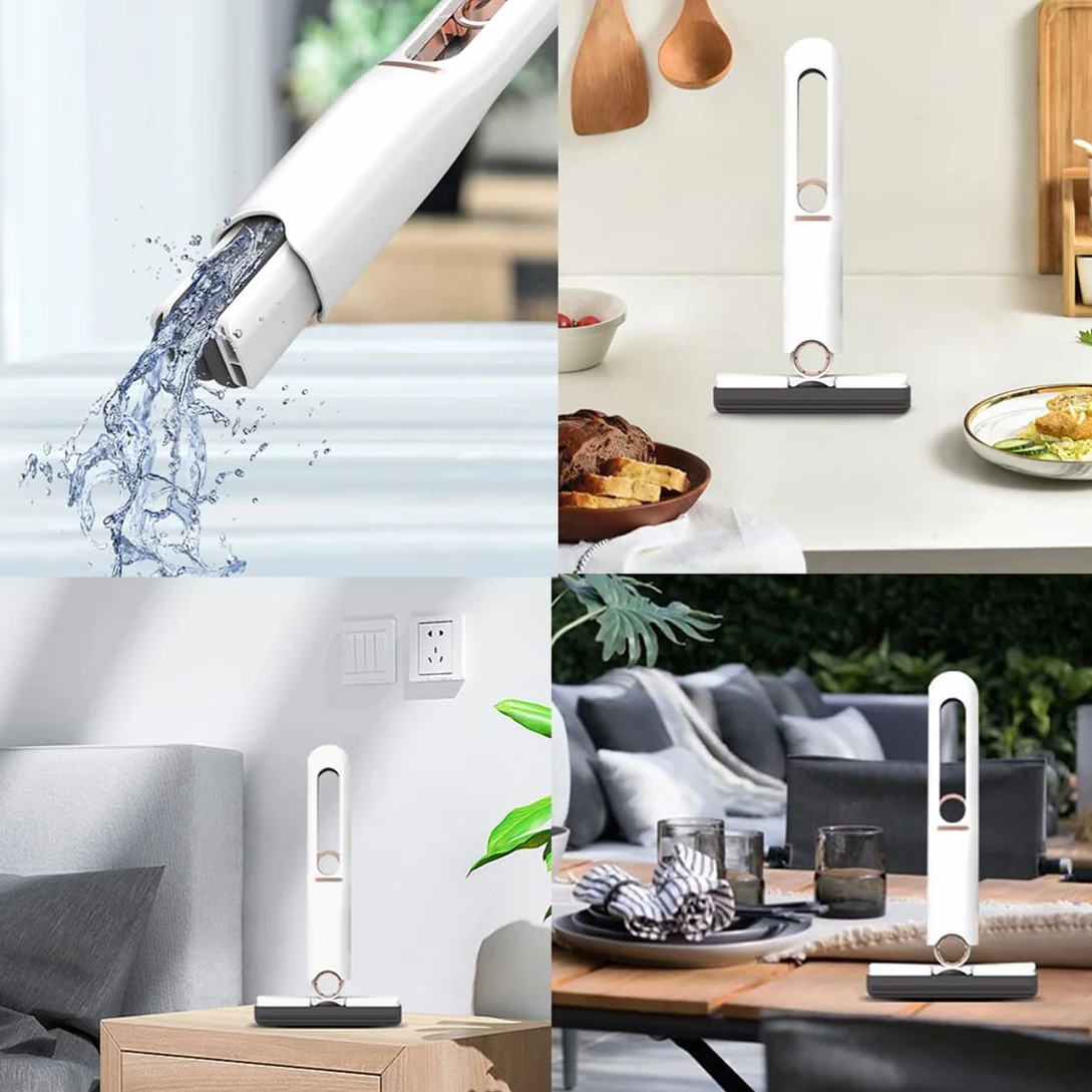 Mini Multifunctional Hands-Free Mop, Hand- Washable Desktop Cleaning Mop, Portable Self-Squeeze Mini Mop, Mini Lazy Hand Wash-Free Cleaning Mop Strong Absorbent Mini Mop