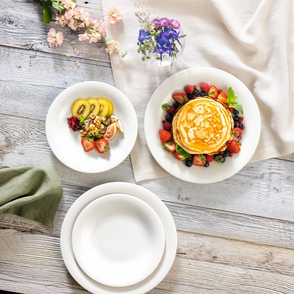 Villeroy und Boch New Cottage Basic talerz śniadaniowy, porcelana premium, 21 cm, biały