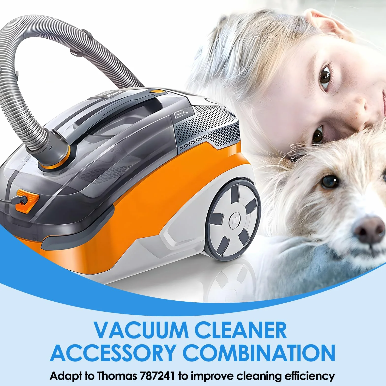 5-częściowy zestaw filtrów do odkurzacza Thomas - kompletny zestaw 5 sztuk, kompatybilny z Thomas Aqua Pet & Family, alternatywa dla zestawu Thomas 99 (część nr 787241), wysoka wydajność i łatwe