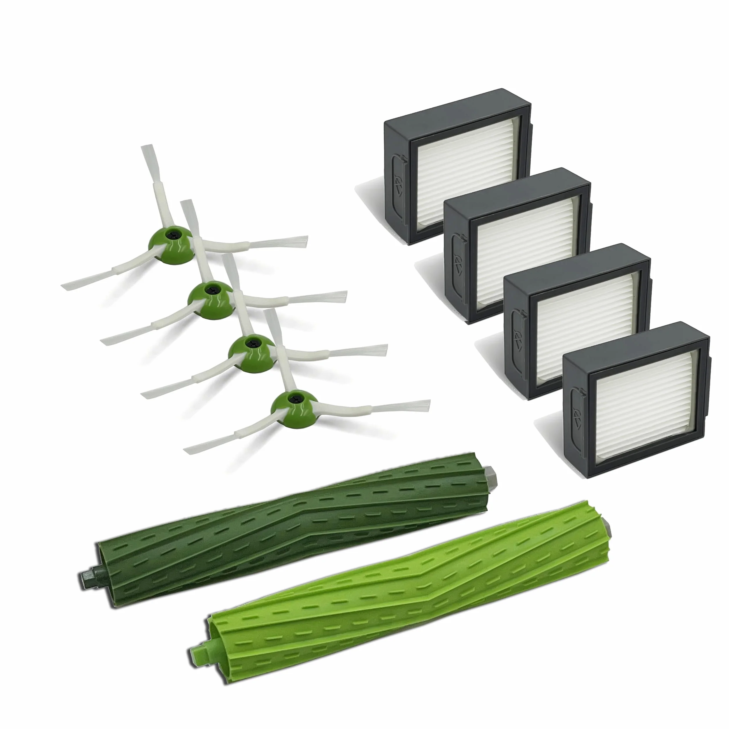 Akcesoria zamienne do iRobot Roomba e5 E5154 E6 i7 i7+ i7+ i7156 i1 i152 i3 + i3152 i4 i5 i8 szczotki główne X1 zestaw, filtr HEPA X4, szczotki boczne X4 części zamienne