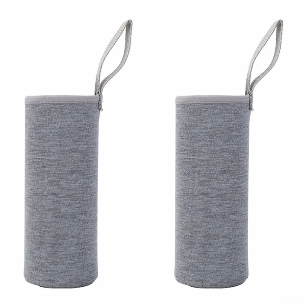 Termiczne rękawy na napoje, 2 szt. izolowanych uchwytów na butelki do napojów 550 ml (750 ml czarny)