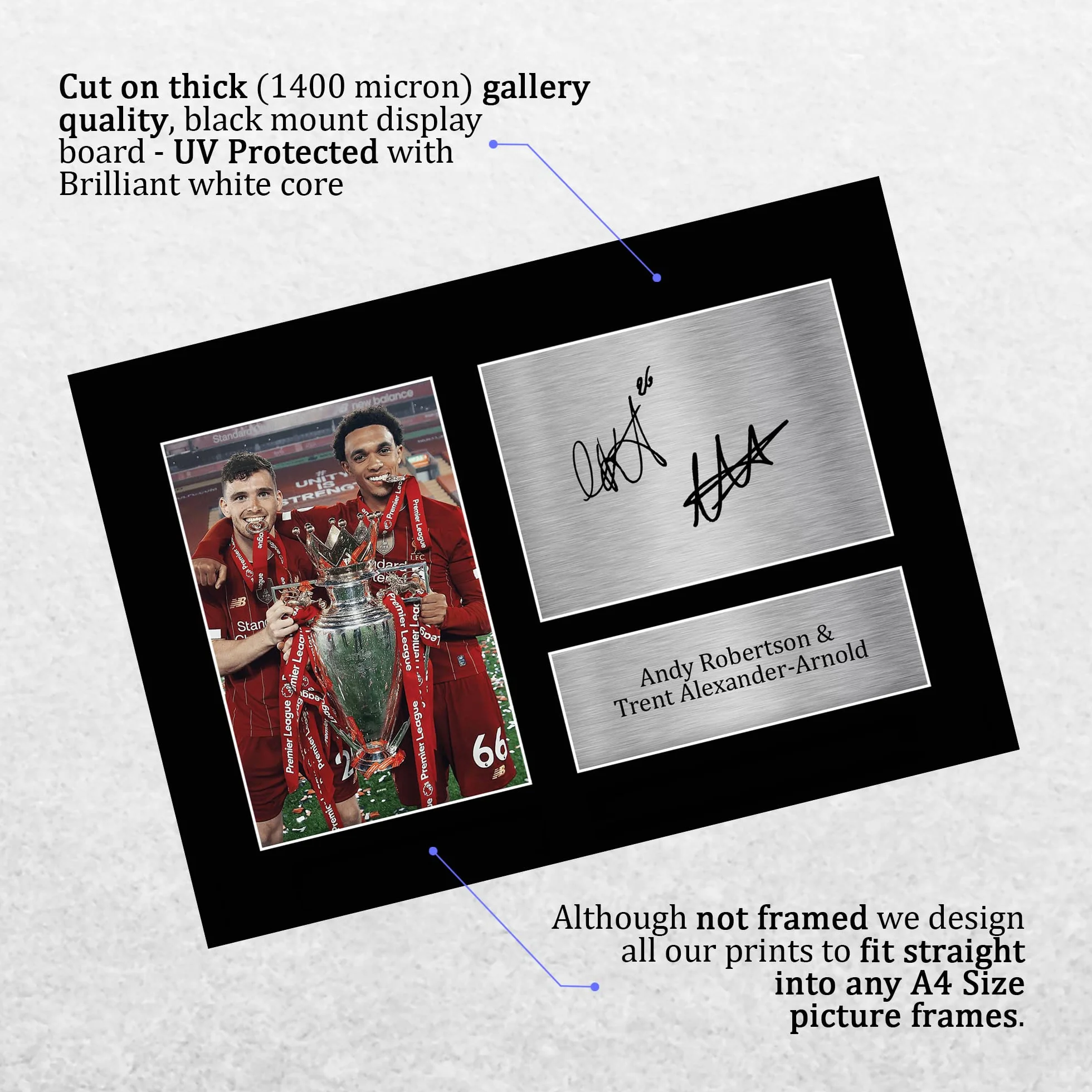HWC Trading A4 Trent Alexander-Arnold Andy Robertson Liverpool Prezenty Drukowane Podpisane Zdjęcie Z Autografem Dla Fanów Piłki Nożnej I Kibiców