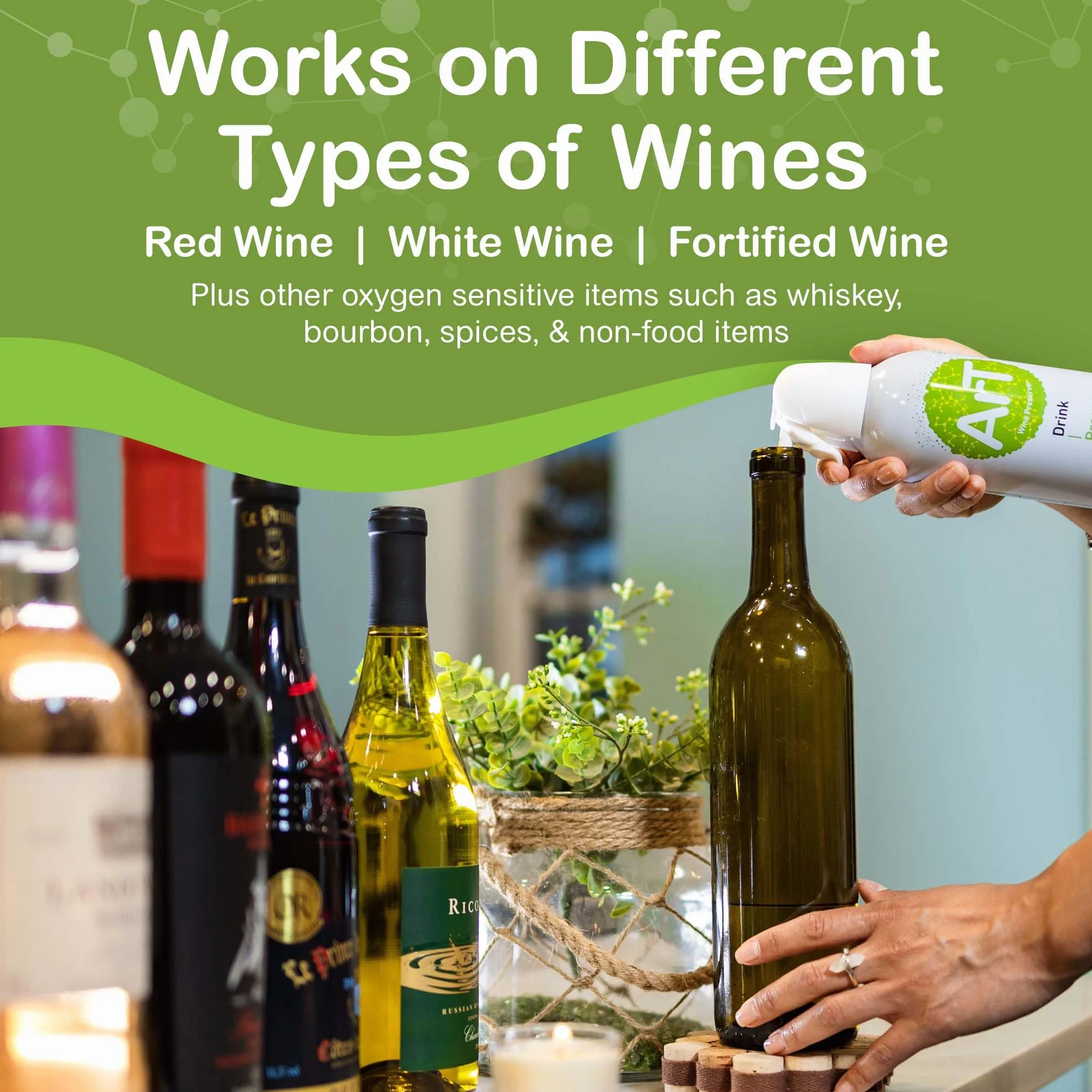 ArT Wine Preserver | Ciesz się winem - dłużej | Argon Wine Saver (4 sztuki)