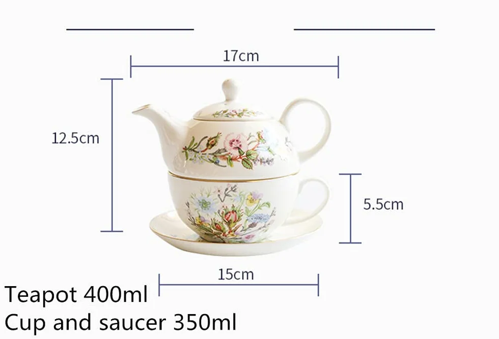 Czajniczek Zaparzacz Do Herbaty Czajniczek Ekspres Do Herbaty Bone Chiny Home High-End Angielski Popołudniowy Zestaw Herbaty Phnom Penh Ceramiczny Czajnik Czarny Herbata Filiżanka Spodek Daily Prezent