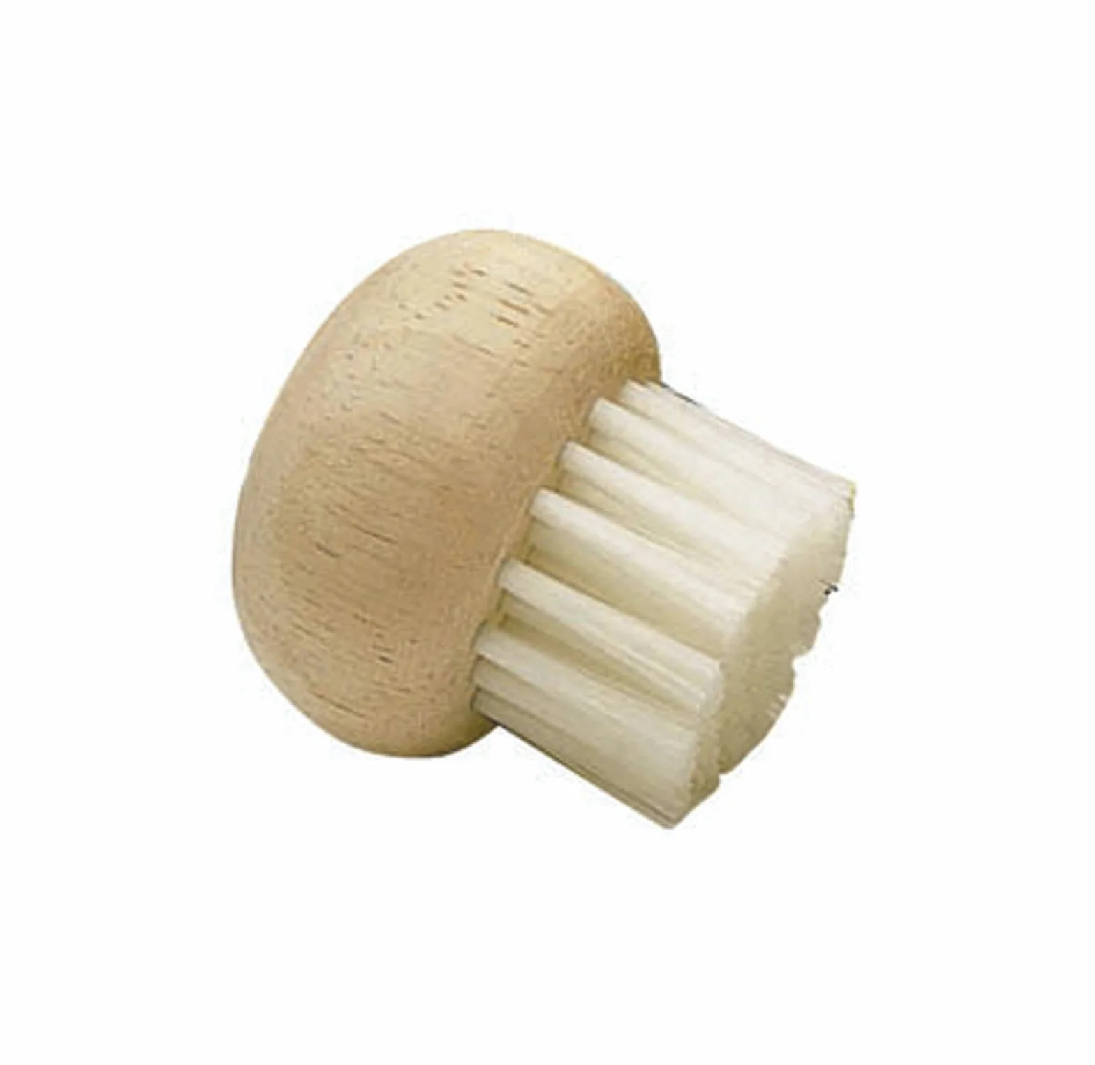 KitchenCraft Szczotka do Grzybów, Drewniana Rączka, Plastik, 9 × 12 × 16 cm - Kolor Brązowy/Biały