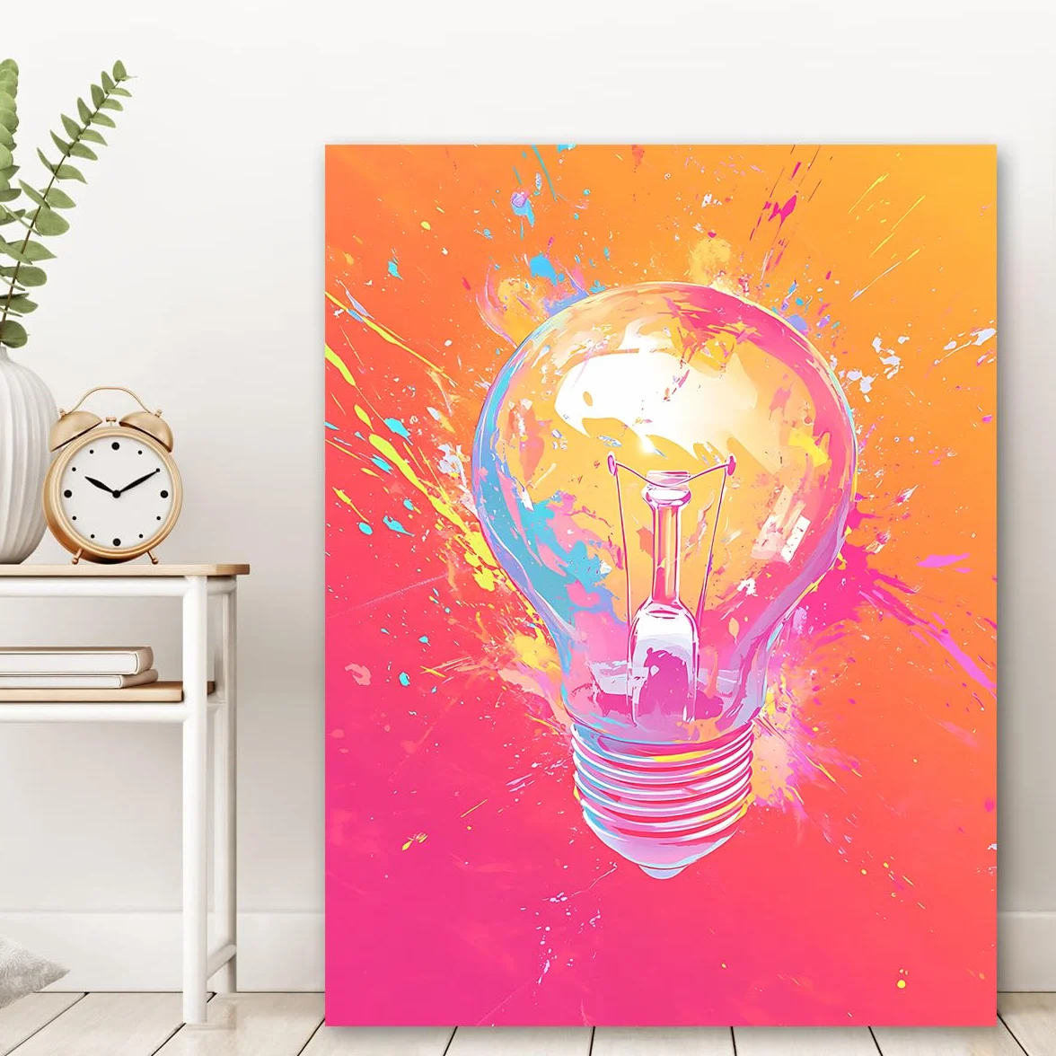 UIRINGART Abstrakcyjne płótno graffiti sztuka ścienna kolorowa farba rozpryskowa obraz ścienny nowoczesny kreatywny design obraz plakatowy do dekoracji salonu w domowym biurze 45 x 70 cm