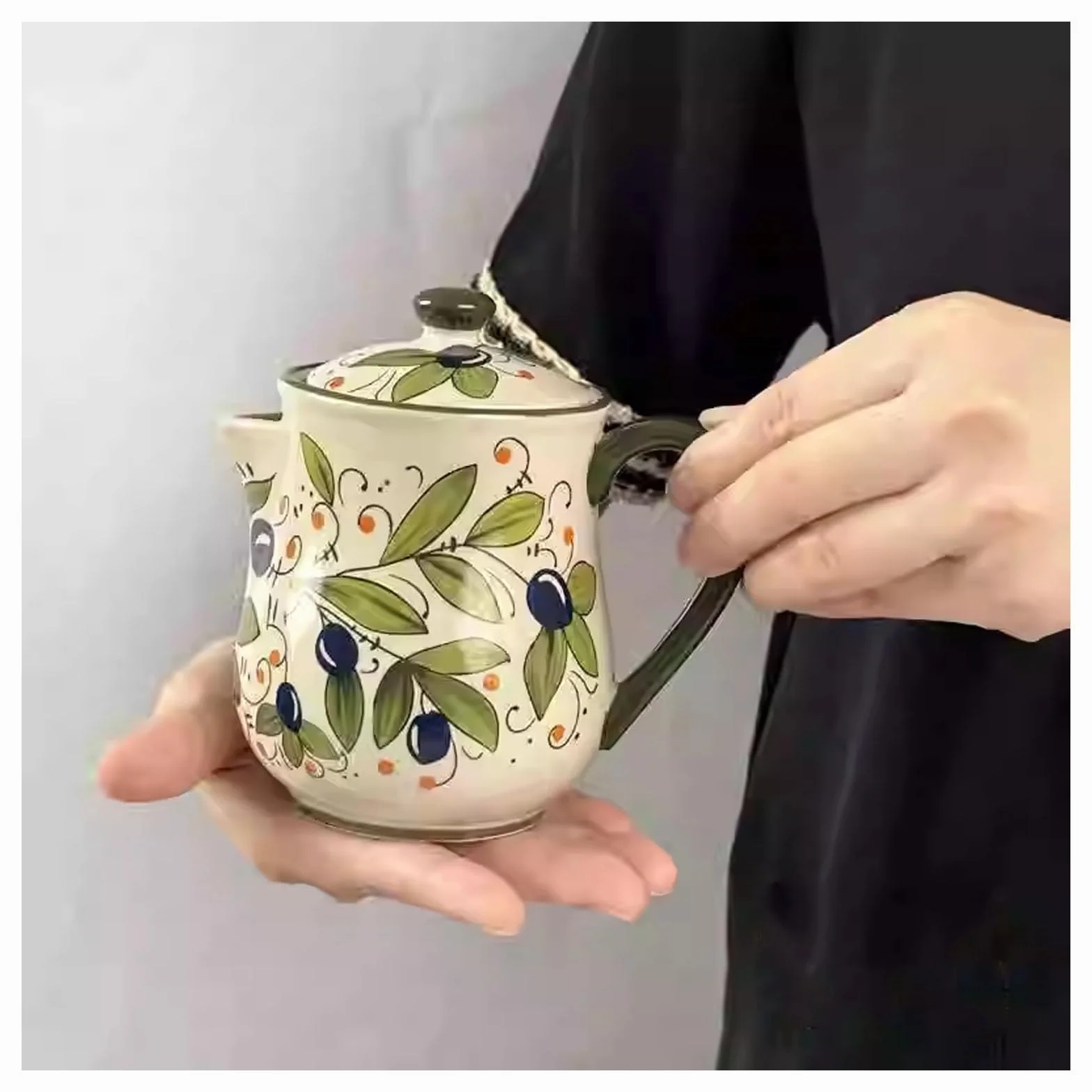 Vintage butelka z dozownikiem oleju, ceramiczna butelka na sos sojowy 320 ml, japoński dozownik przypraw do olejów, octu i syropów