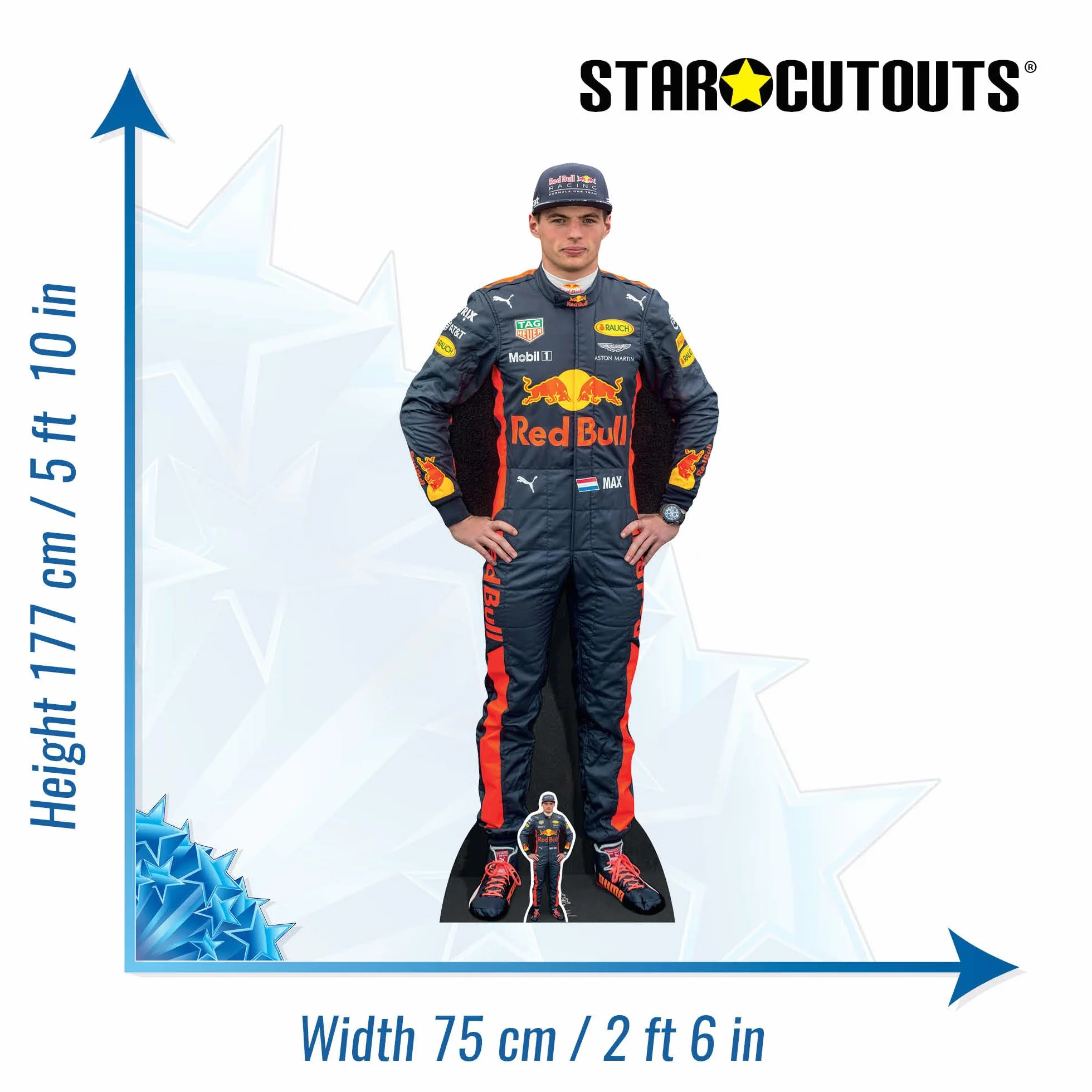 Star Cutouts Papierowy Stand do Pomieszczeń Zamkniętych, Karton, Wielokolorowy, 177 cm