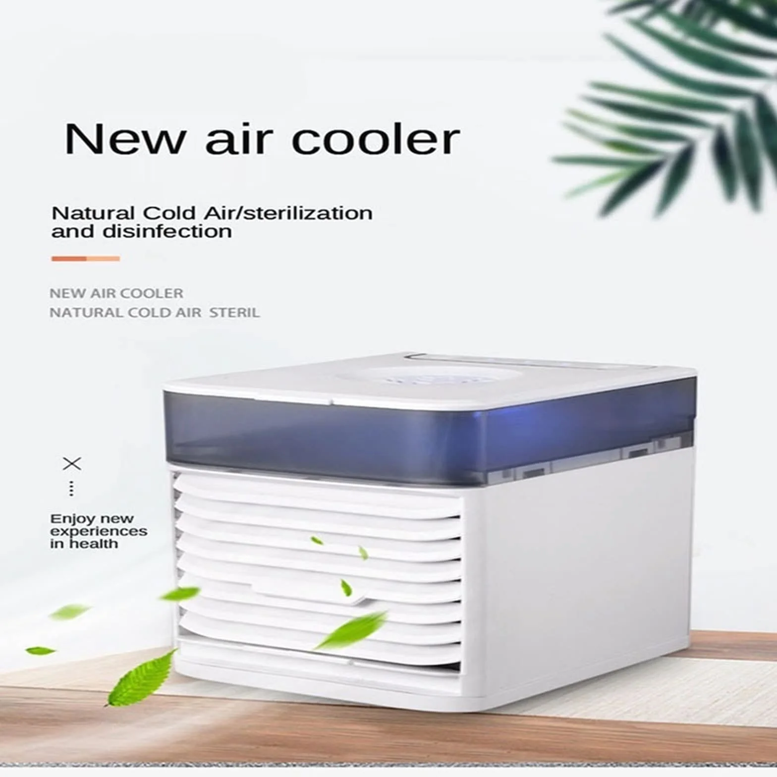 Mini klimatyzator przenośny wentylator chłodzący USB, wentylator biurkowy – kompaktowe elektryczne urządzenie chłodzące do domu, biura lub podróży