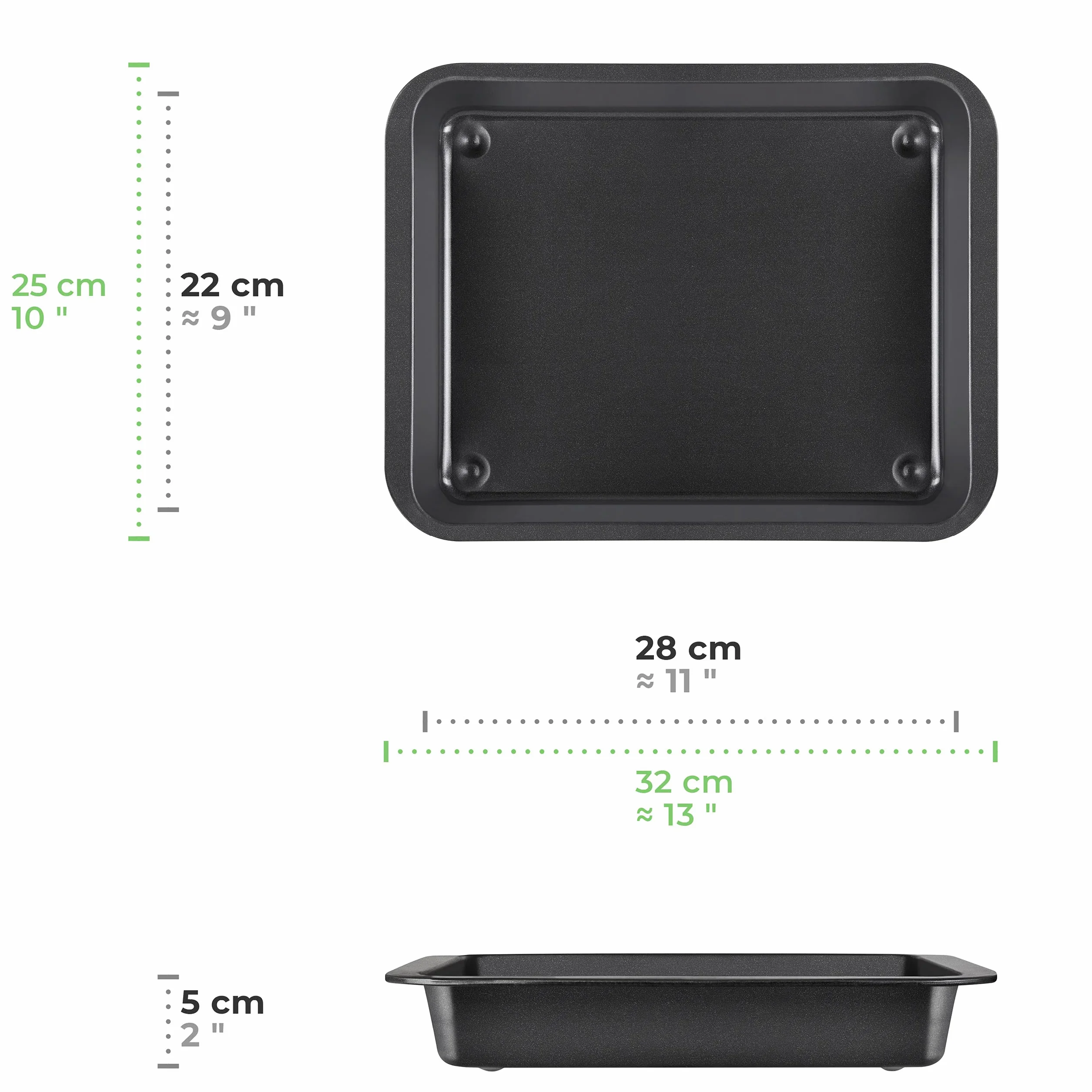 Grizzly 2 x forma do zapiekanek i lasagne, mała powłoka zapobiegająca przywieraniu, krawędź uchwytu