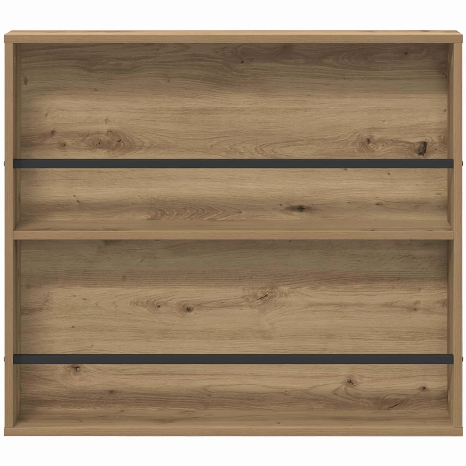 Générique Nowoczesny stojak na czasopisma ścienne z drewna inżynieryjnego 80x12x70 cm, designerski regał na czasopisma z regulowanym schowkiem do salonu lub biura