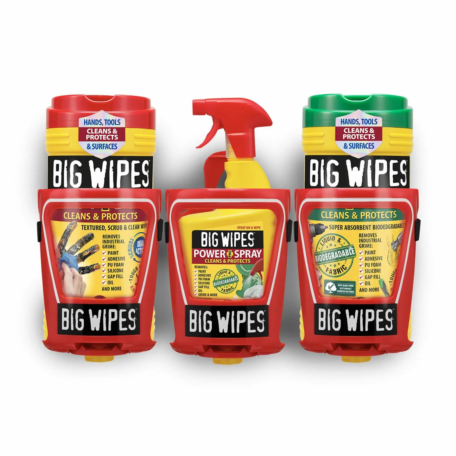 Big Wipes Wspornik do furgonetki i ściany, regulowany, montowany na furgonetce i ścianie. Łatwe mocowanie, wytrzymały materiał, system wsporników oszczędzających czas do czyszczenia produktów. Użyj