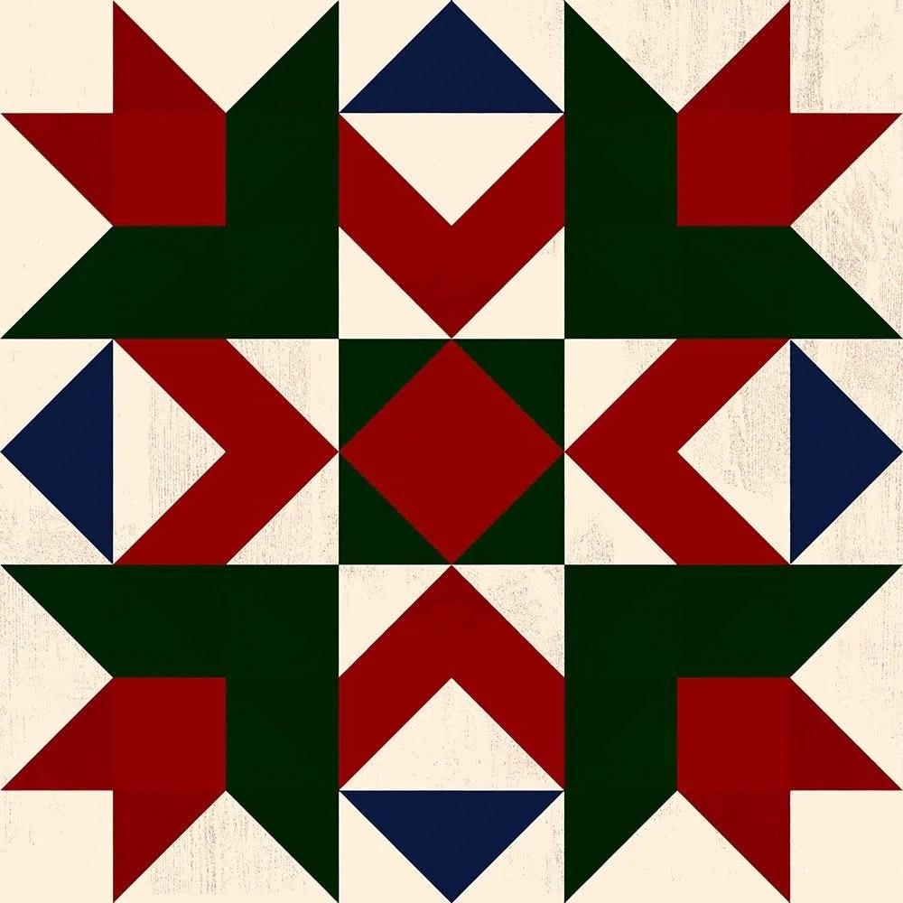 Świąteczna kołdra stodoła III plakat nadruk - Victoria Barnes (12 x 12)