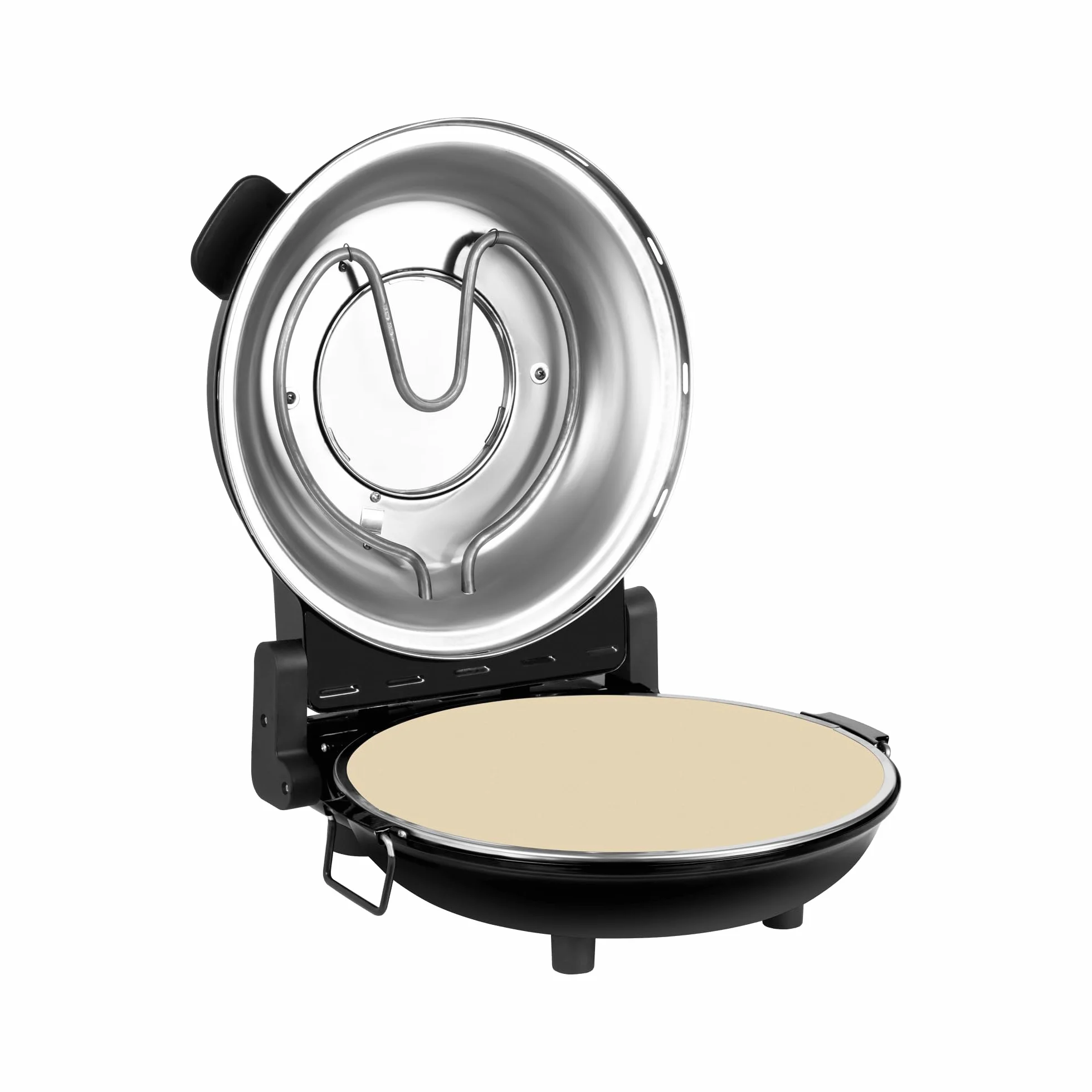 Teesa Domowy Piec do Pizzy SUPREME Moc 1200W Regulacja Temperatury 80-400°C Średnica Kamienia 32 cm Okno w Pokrywie TSA3231