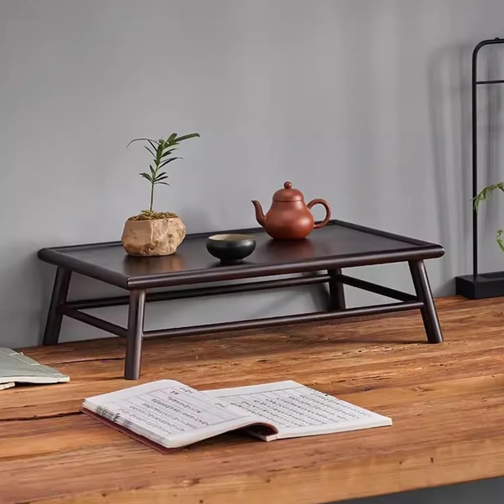 Japanese Style Wood Bench Stool Low Dining Table Floor Tea Table for Meditation
