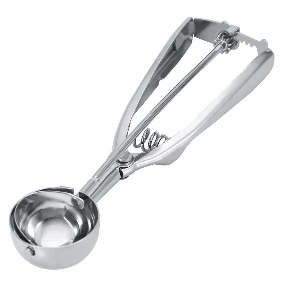 Praktyczna łyżka do lodów ze stali nierdzewnej Gadżety kuchenne do lodów Scoop Trigger (6CM)