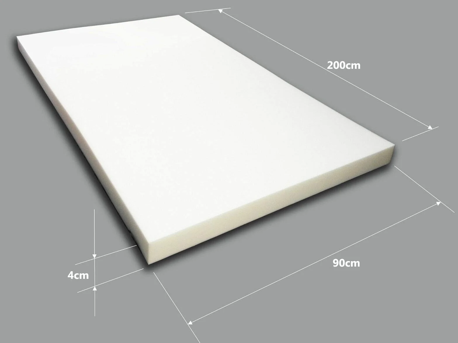 Sunnypillow Płyta piankowa 90 x 200 x 4 cm RG 25/44 materac nawierzchniowy