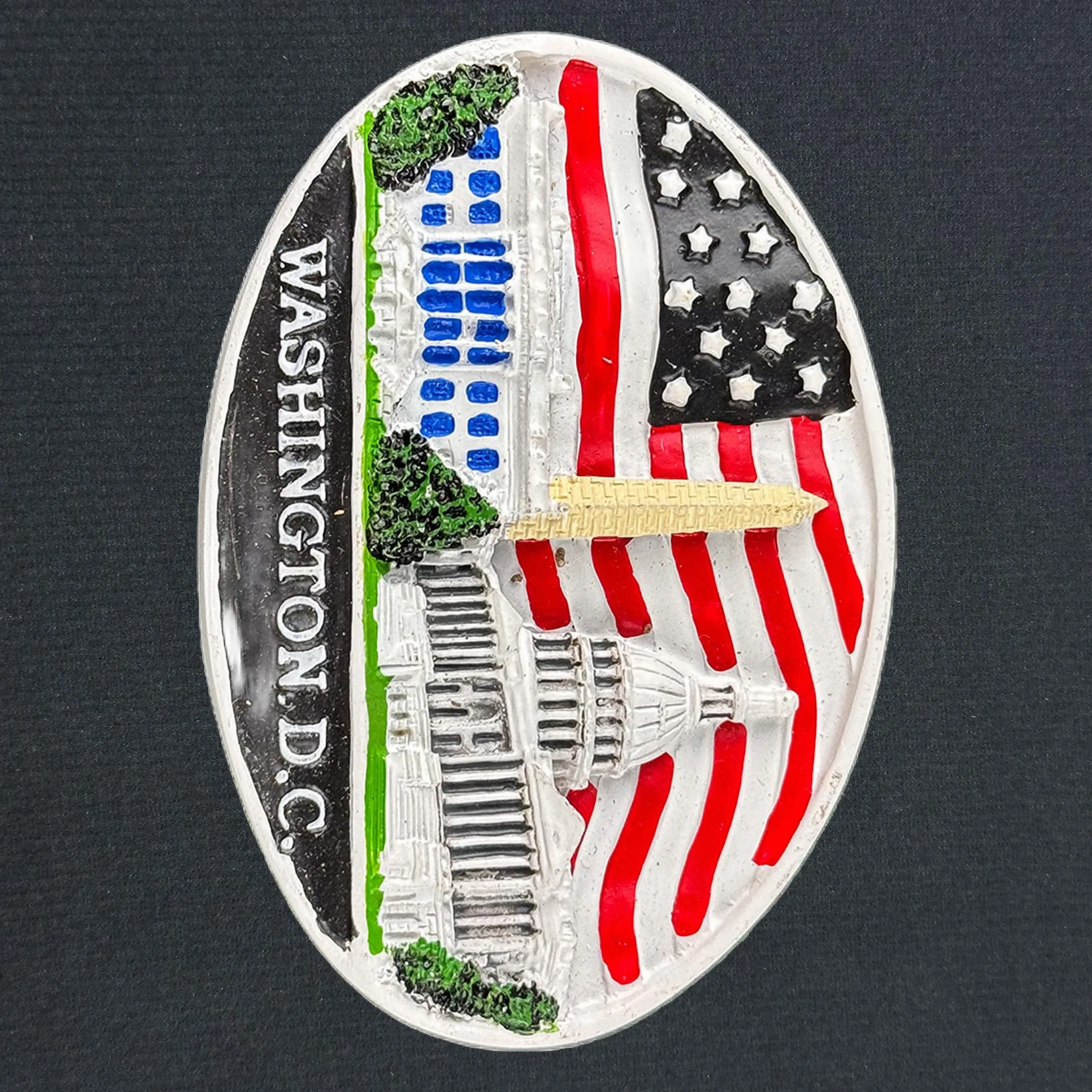 Waszyngton DC USA magnes na lodówkę pamiątka podróż żywica amerykańska flaga zabytki styl dekoracja domu klasyczny punkt orientacyjny rzemiosło