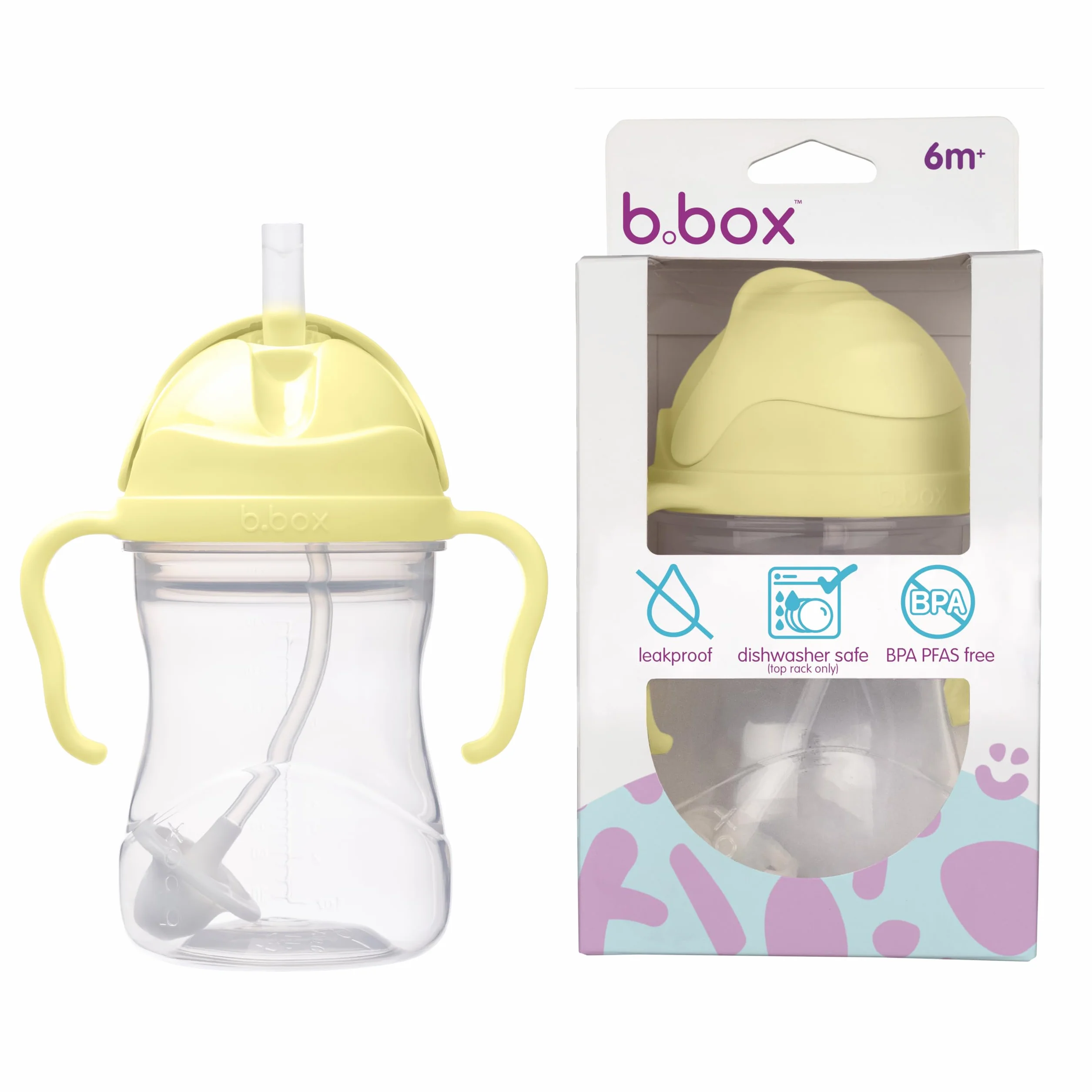 B.Box 9353965005223 Butelka, Żółty, 240 ml
