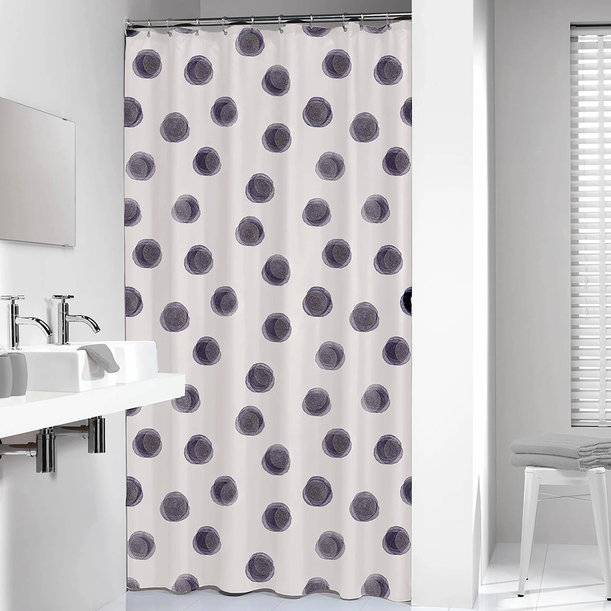 Sealskin Mood Zasłona prysznicowa 180x200 cm PEVA Niebieski/Białawy
