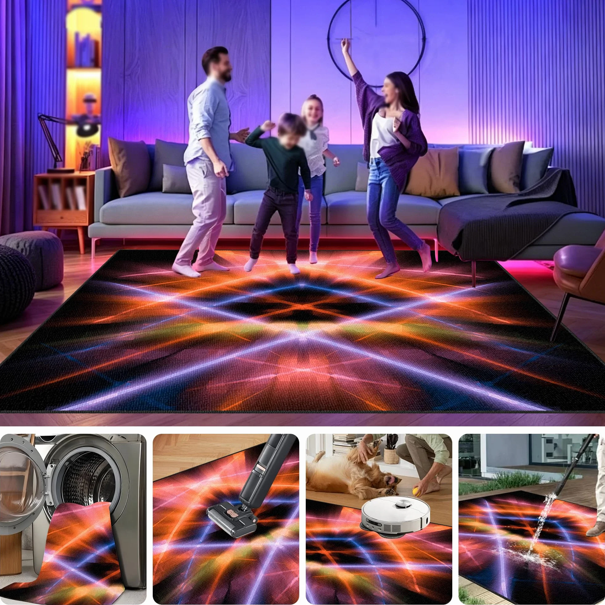 Dywan do sypialni do gier Mata do gier na krzesło komputerowe 150 x 200 cm Antypoślizgowy dywan krzesło do gier na salę zabaw Dywan do salonu dla graczy Chłopiec
