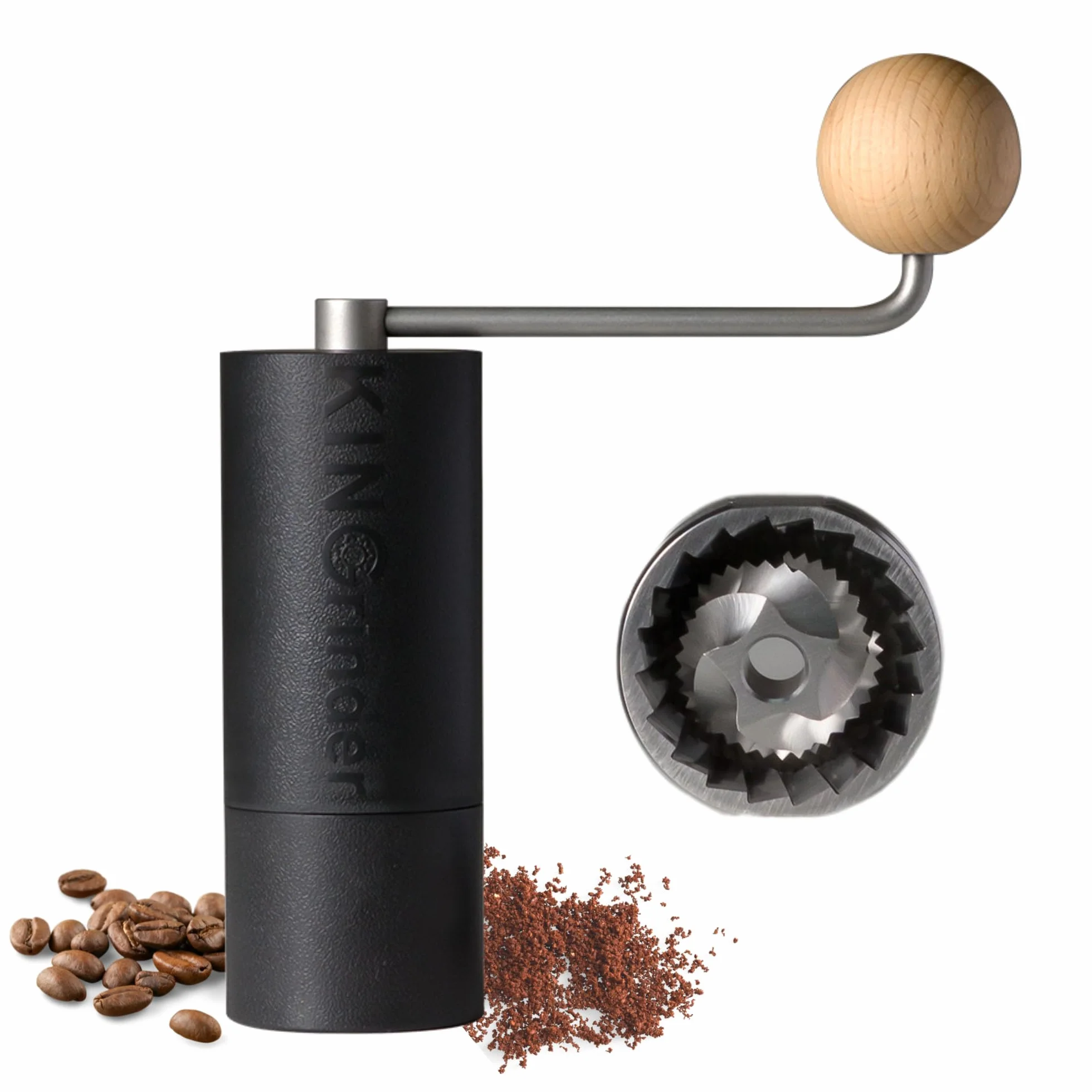 KINGrinder P0 lekki ręczny młynek do kawy do dzbanka Moka, aeropress, French Press, kroplówka ze spójnością montażową, stożkowy młynek ze stali nierdzewnej, pojemność 20g