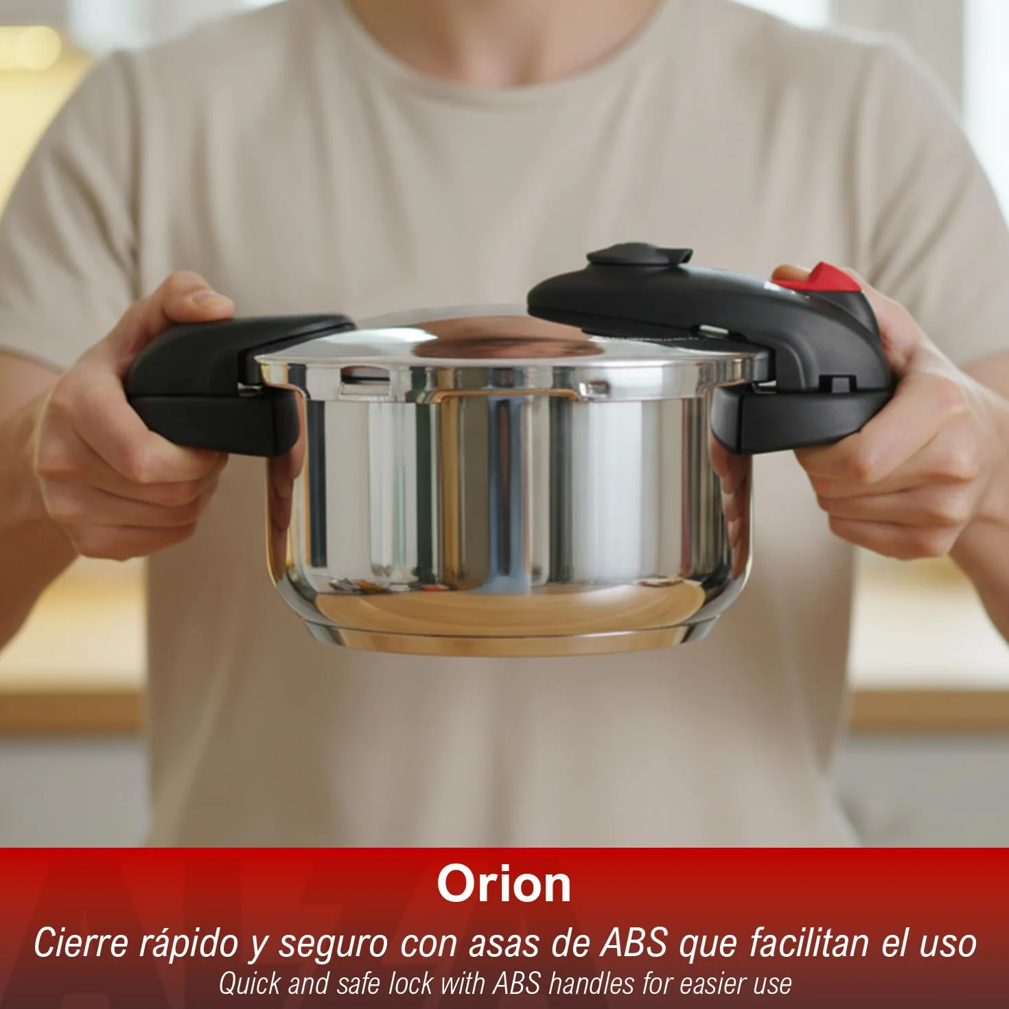 Alza Orion ekspresowy szybkowar 7,5 l, stal nierdzewna 18/10, 2 poziomy gotowania, dno "Impaksteel", podwójny uchwyt, 5 systemów bezpieczeństwa
