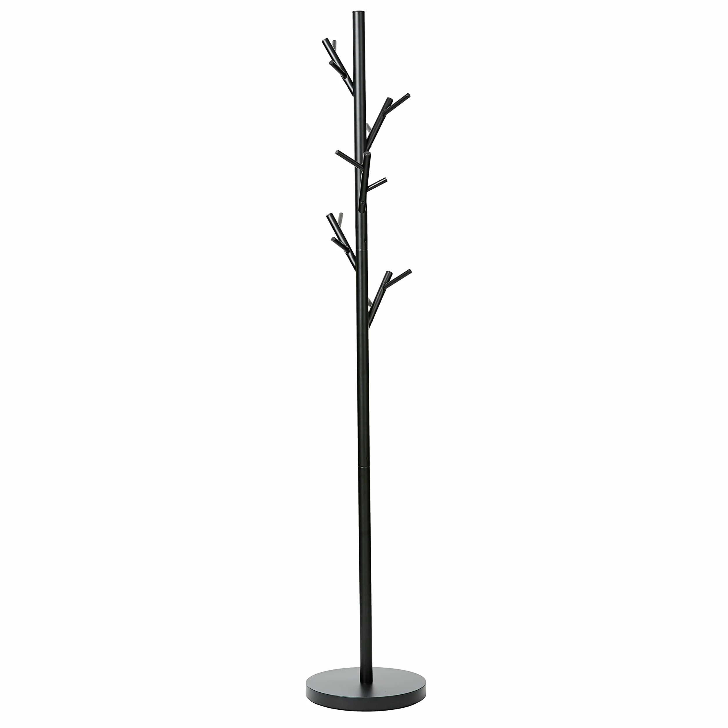 LOVE IT STORE IT Loft wieszak garderobiany z metalu – nowoczesny stojak na kurtkę do korytarza, sypialni, biura – 170 cm wysokości, stabilny – matowy czarny